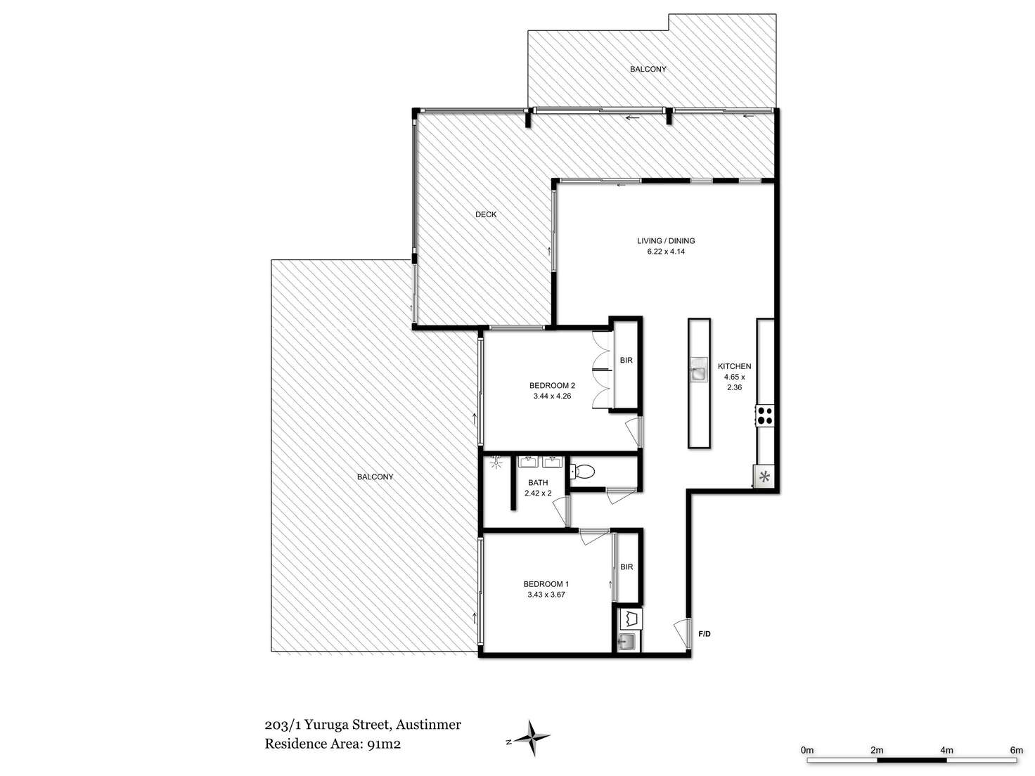 Floorplan of Homely apartment listing, 203/3 Yuruga Street, Austinmer NSW 2515