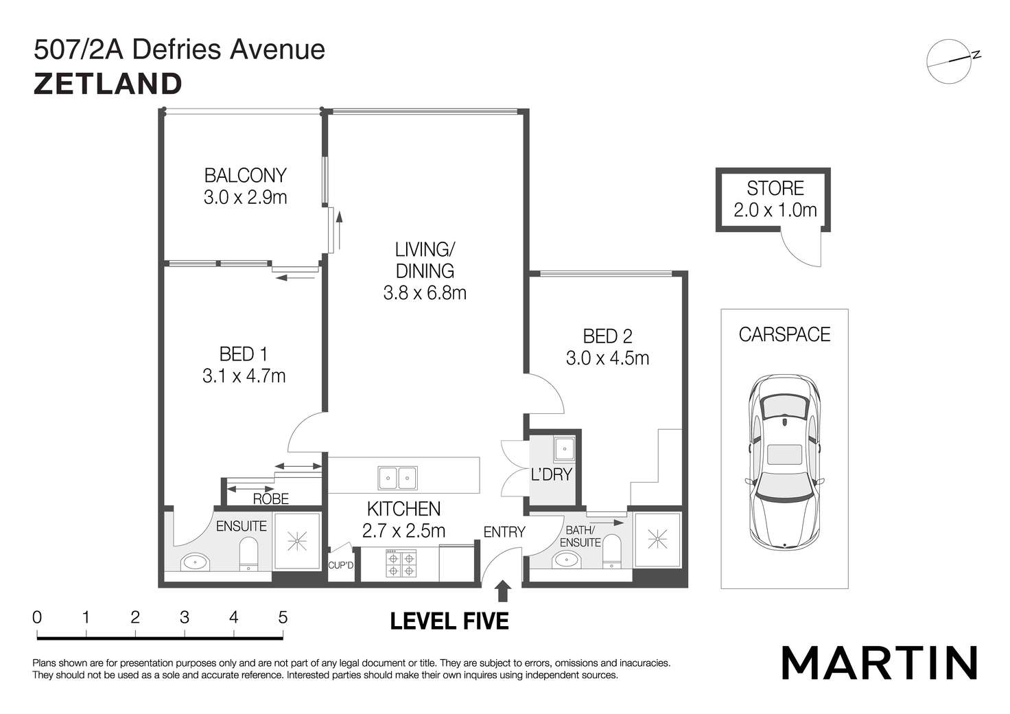 Floorplan of Homely apartment listing, 507/2A Defries Avenue, Zetland NSW 2017