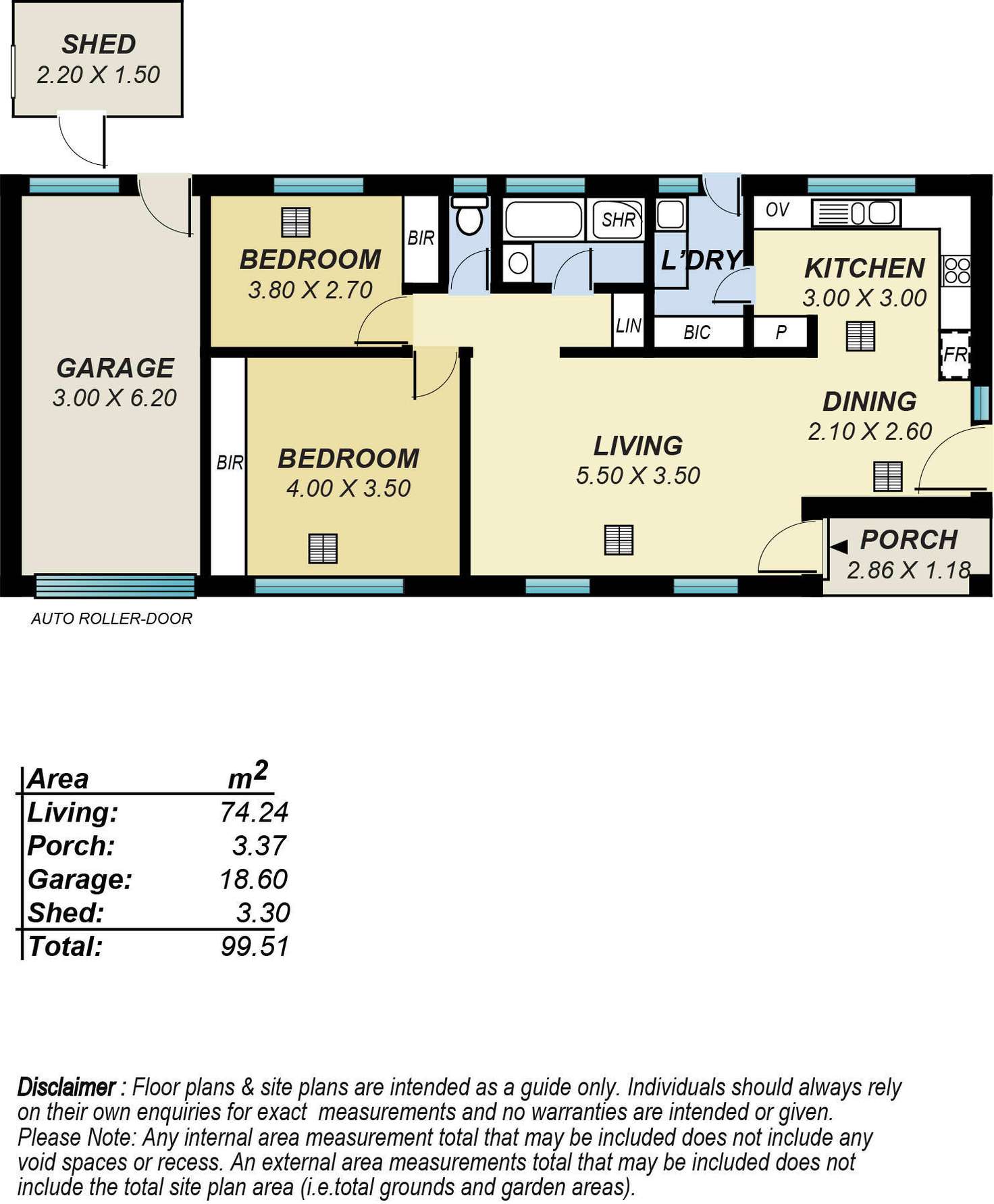 Floorplan of Homely unit listing, 1/9 Gurrs Road, Brighton SA 5048