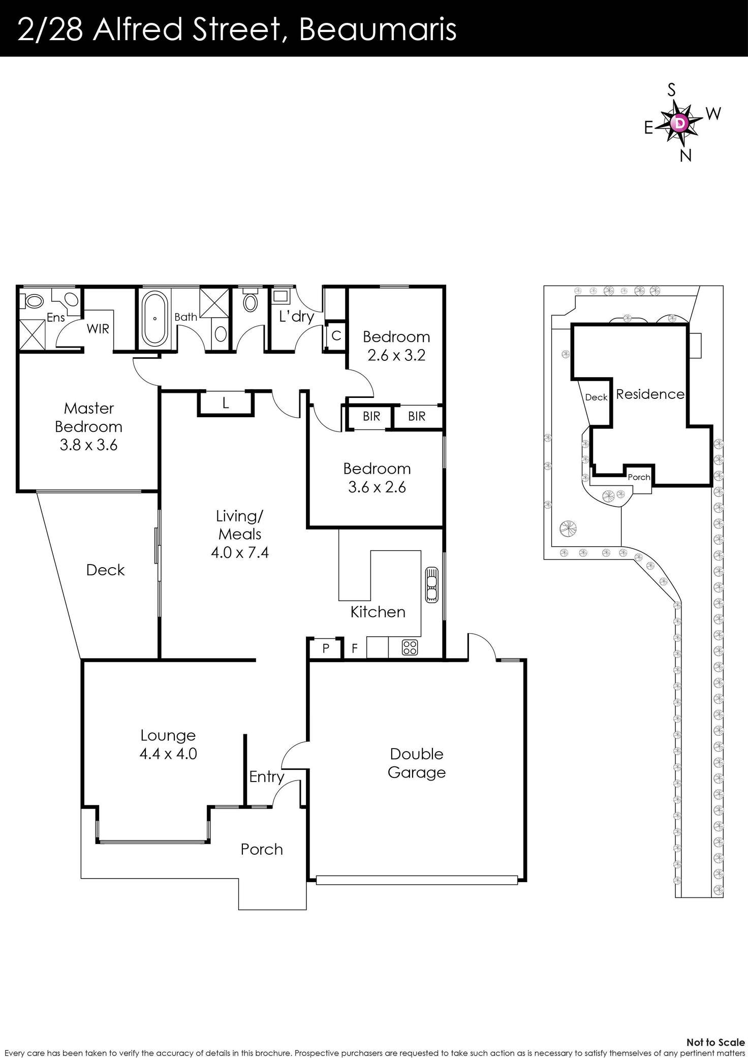 Floorplan of Homely townhouse listing, 2/28 Alfred Street, Beaumaris VIC 3193