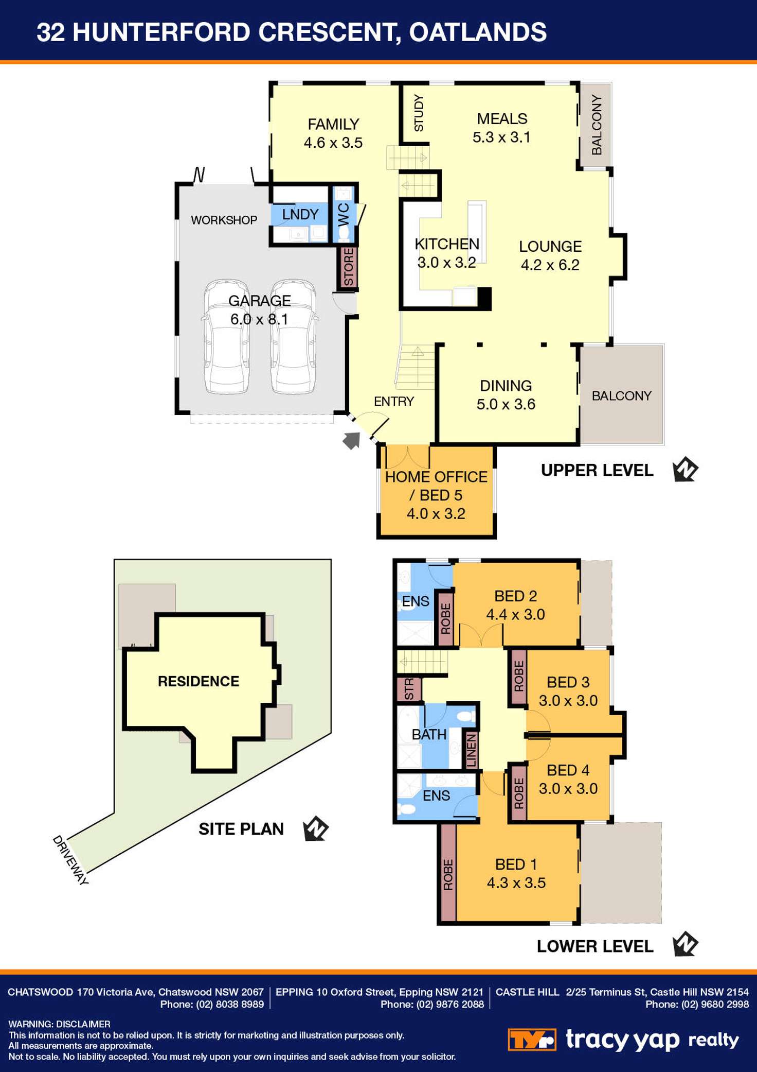 Floorplan of Homely house listing, 32 Hunterford Crescent, Oatlands NSW 2117