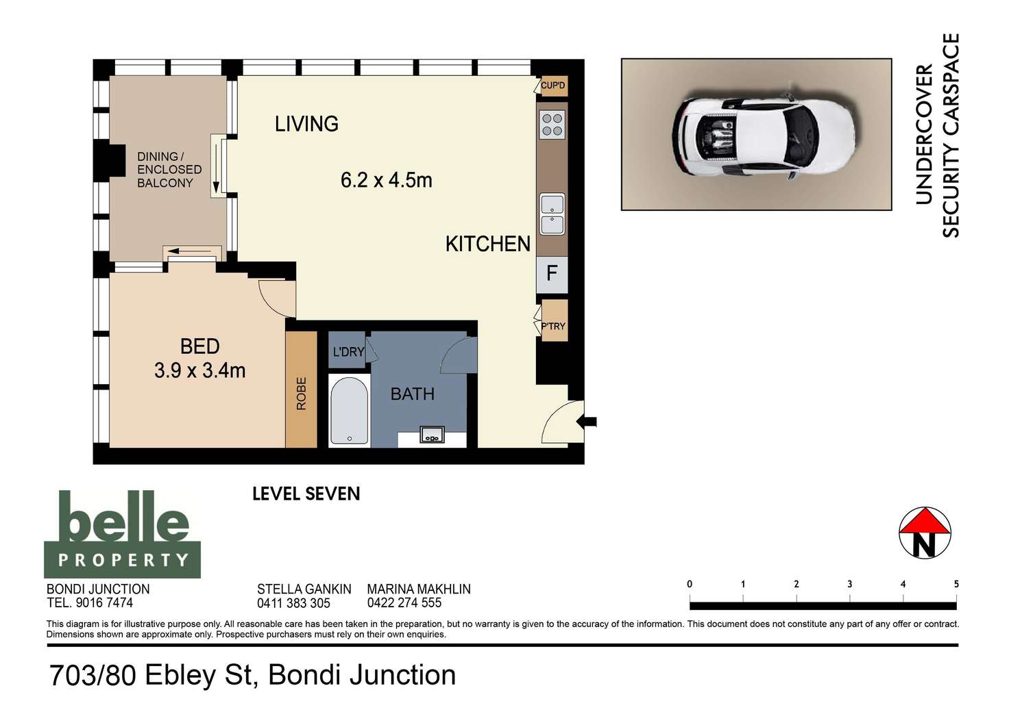 Floorplan of Homely apartment listing, 703/80 Ebley Street, Bondi Junction NSW 2022
