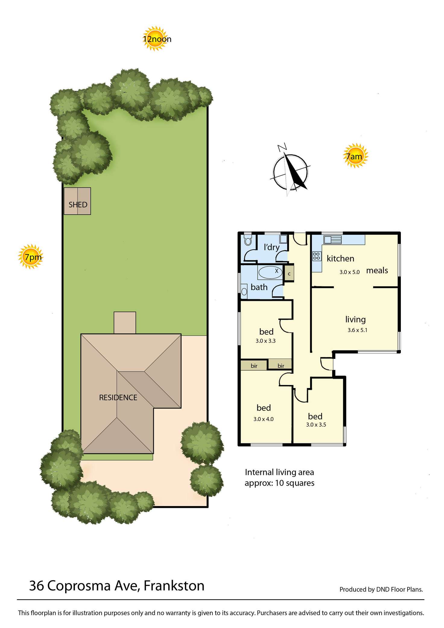 Floorplan of Homely house listing, 36 Coprosma Avenue, Frankston VIC 3199