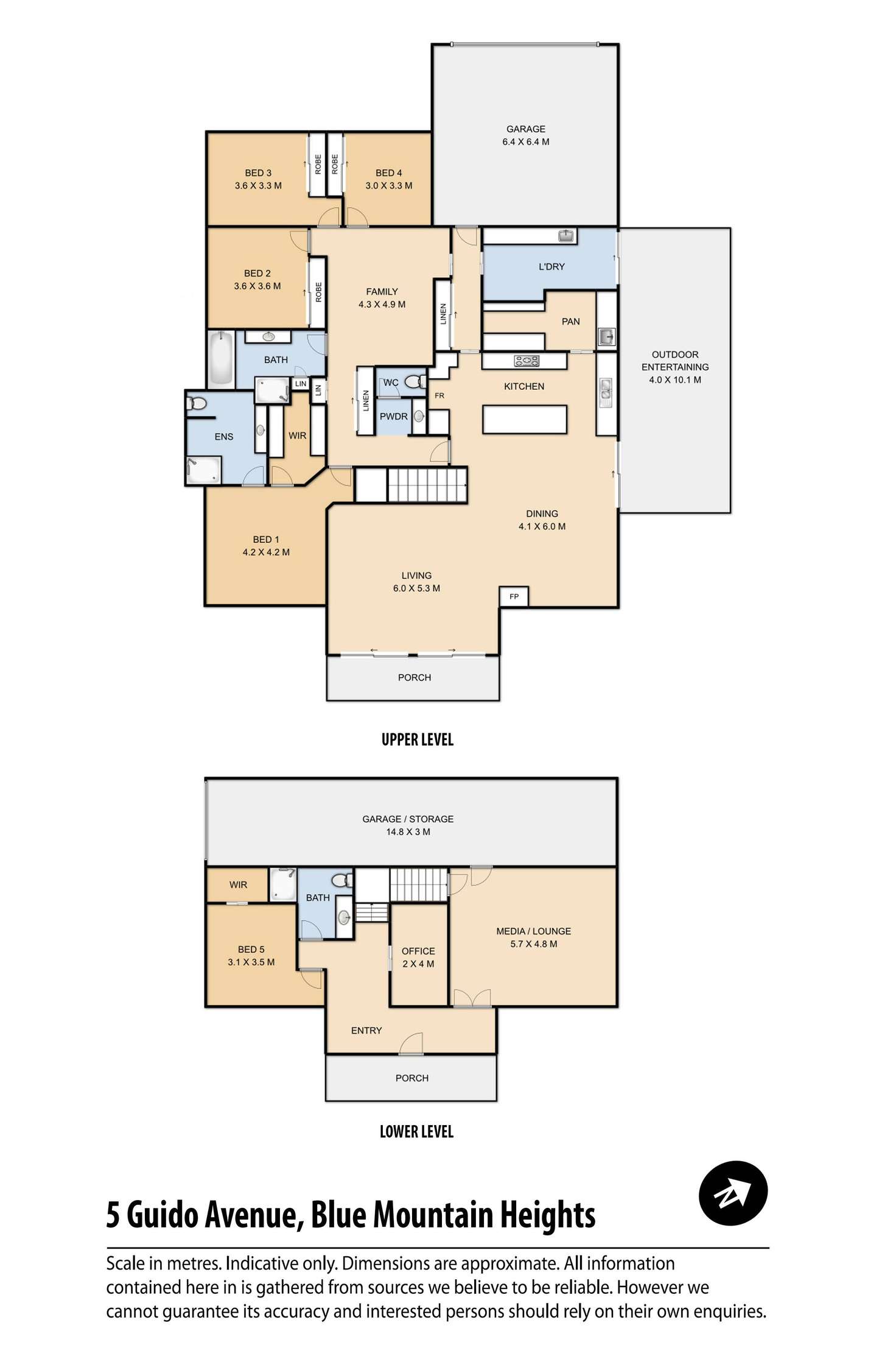 Floorplan of Homely house listing, 5 Guido Avenue, Blue Mountain Heights QLD 4350