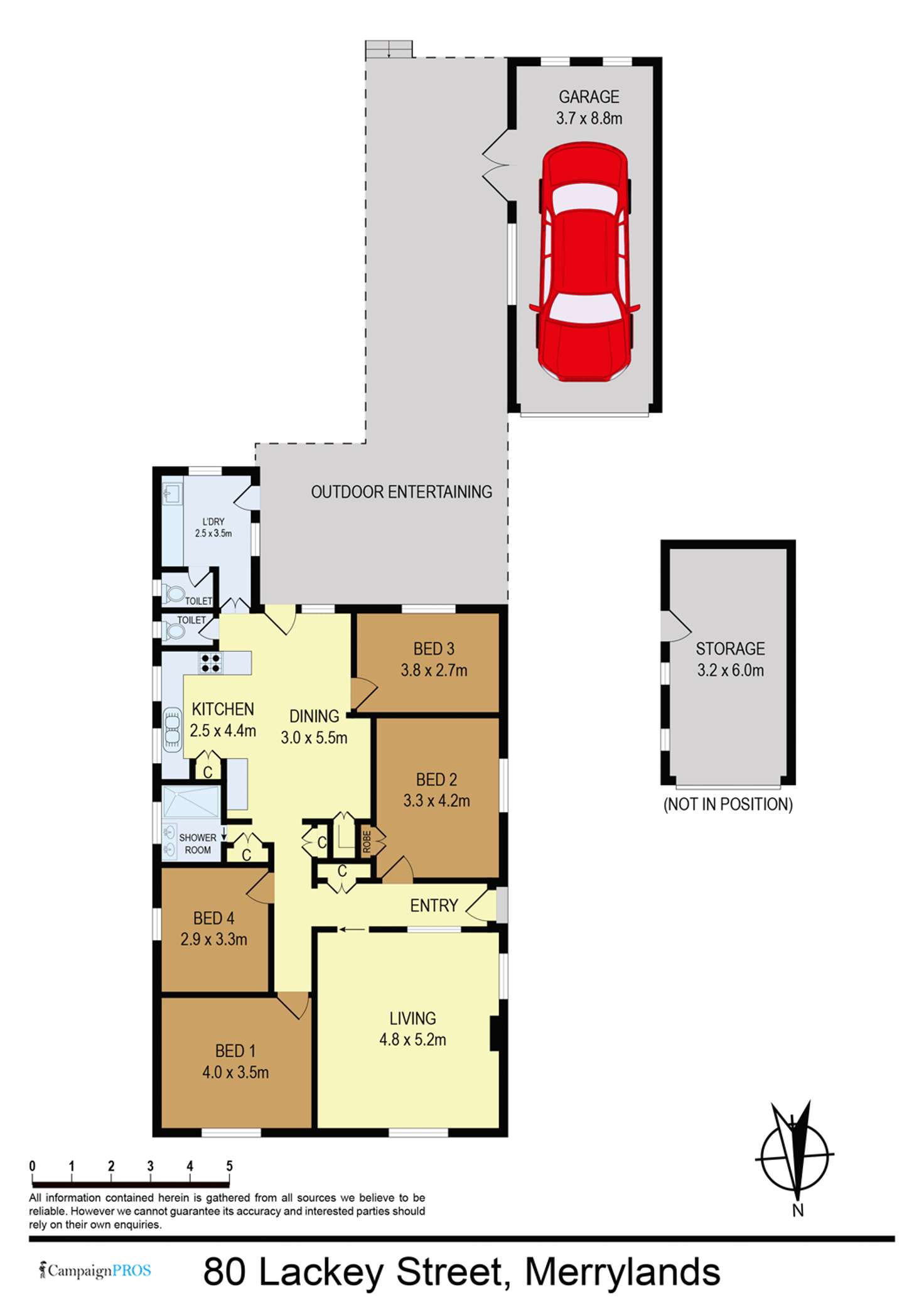 Floorplan of Homely house listing, 80 Lackey Street, Merrylands NSW 2160