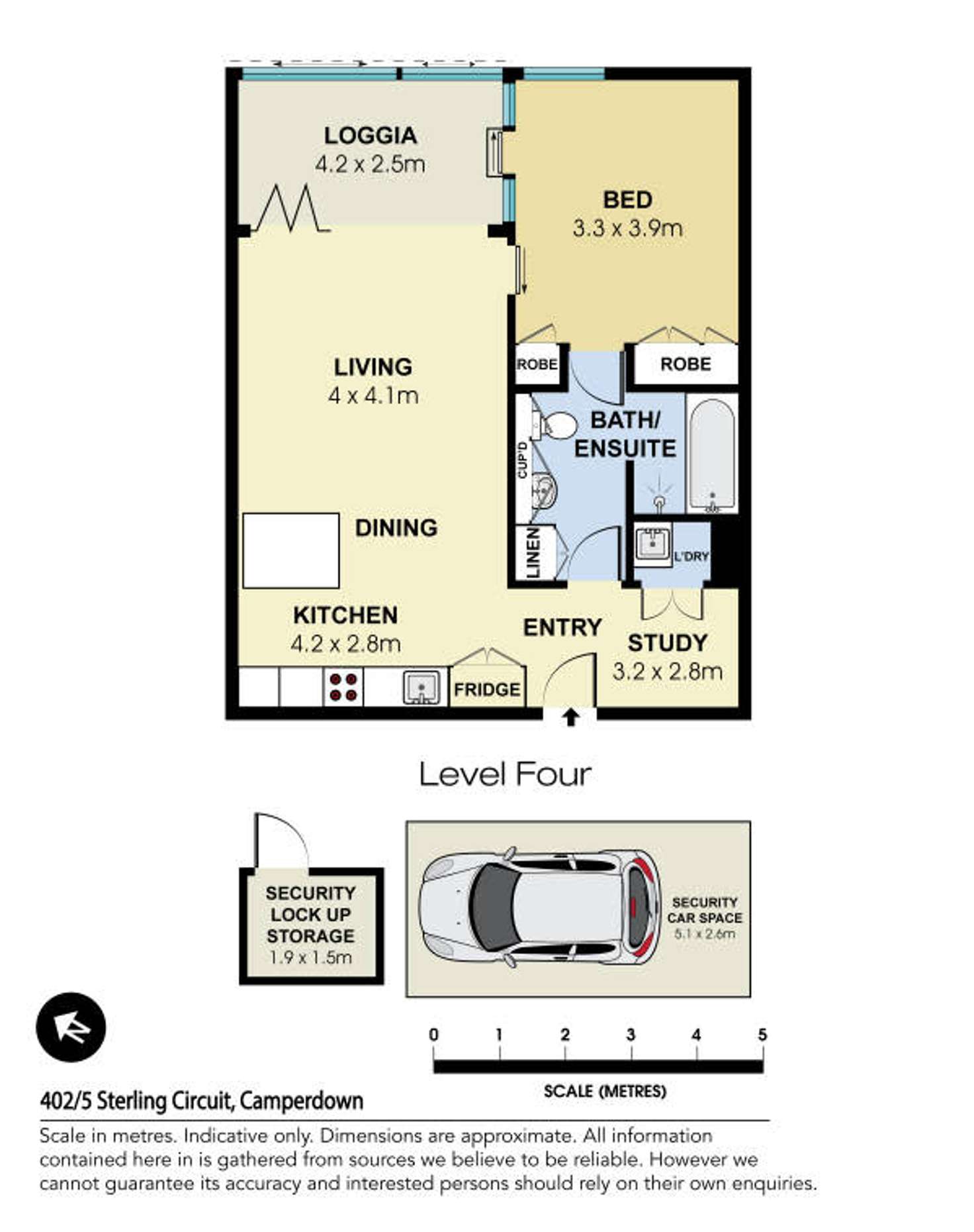 Floorplan of Homely apartment listing, 402/5 Sterling Circuit, Camperdown NSW 2050