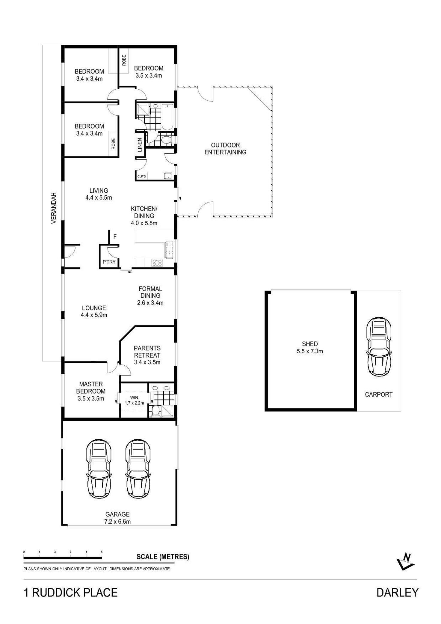 Floorplan of Homely house listing, 1 Ruddick Place, Bacchus Marsh VIC 3340