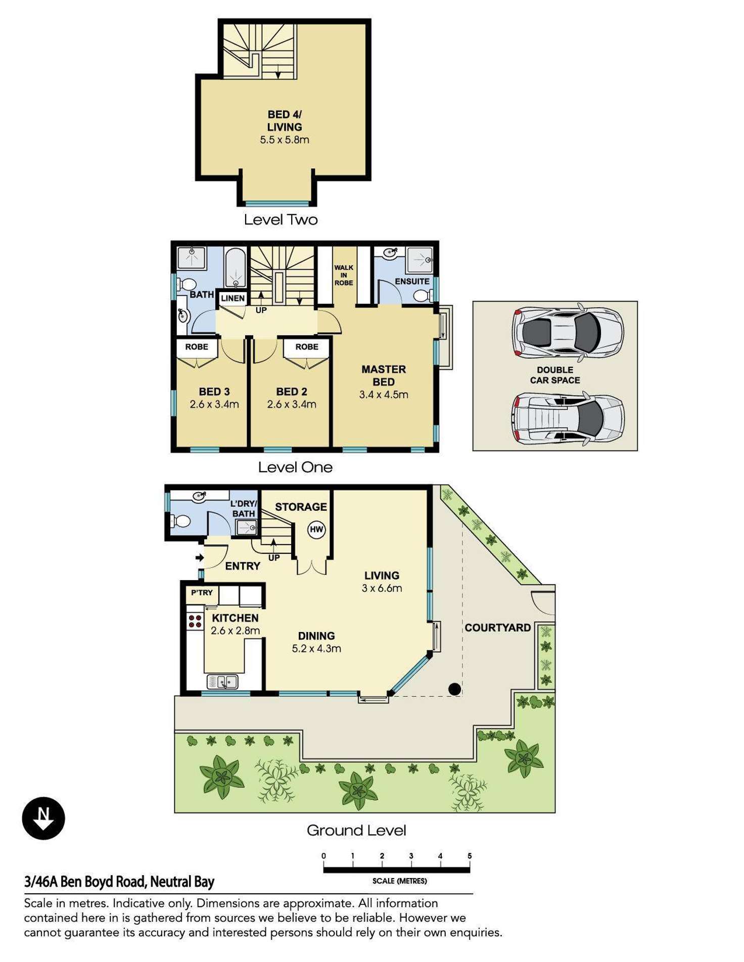 Floorplan of Homely townhouse listing, 3/46A Ben Boyd Road, Neutral Bay NSW 2089