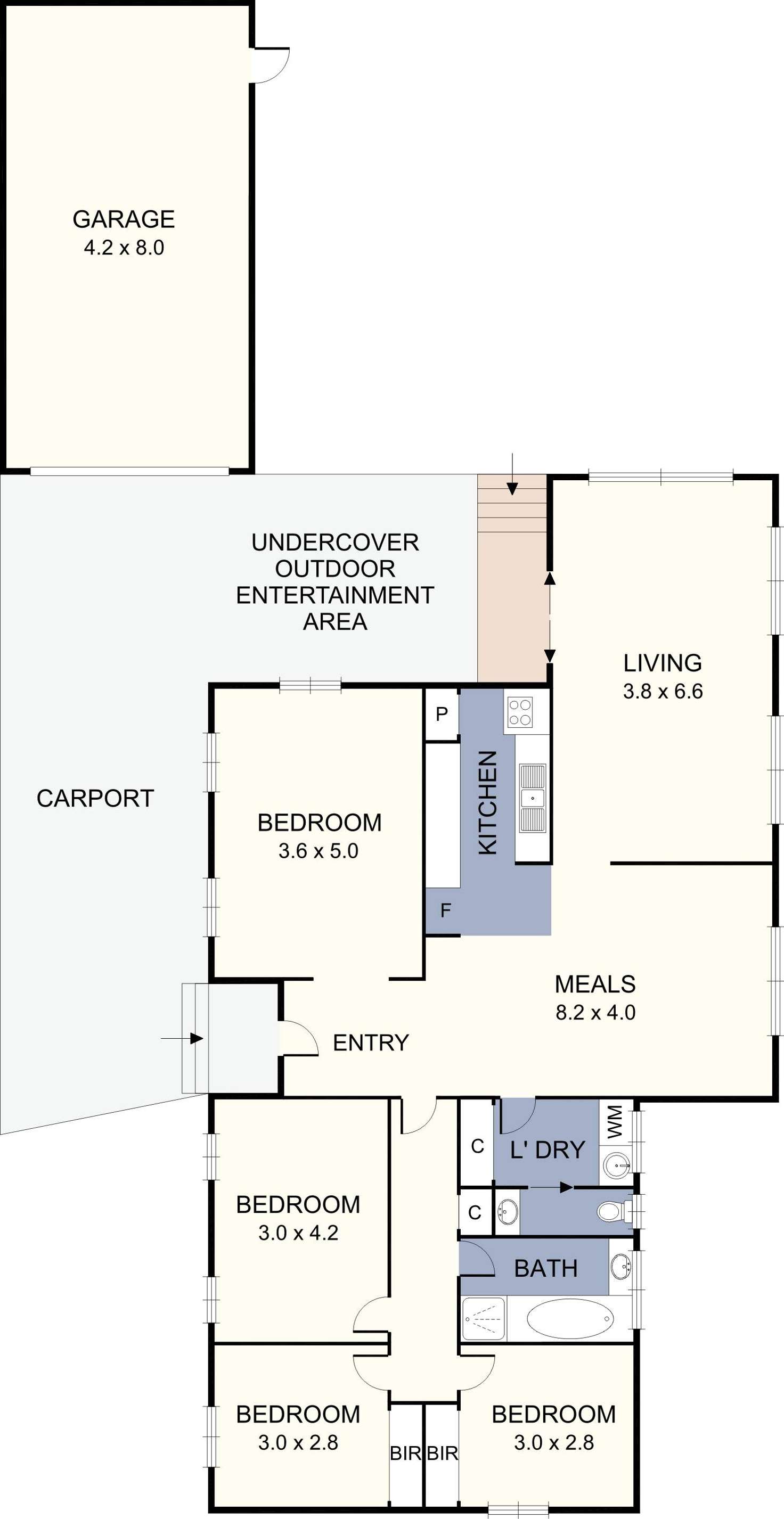 Floorplan of Homely house listing, 117 Kyabram Street, Coolaroo VIC 3048