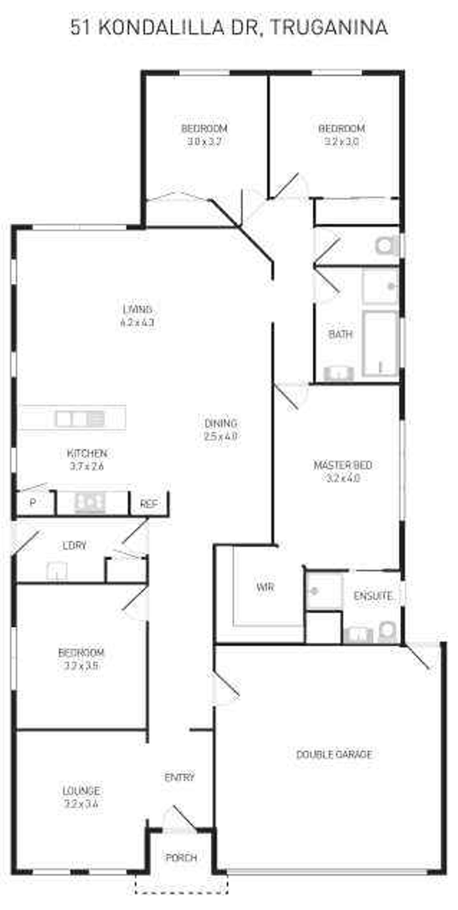 Floorplan of Homely house listing, 51 Kondalilla Drive, Truganina VIC 3029