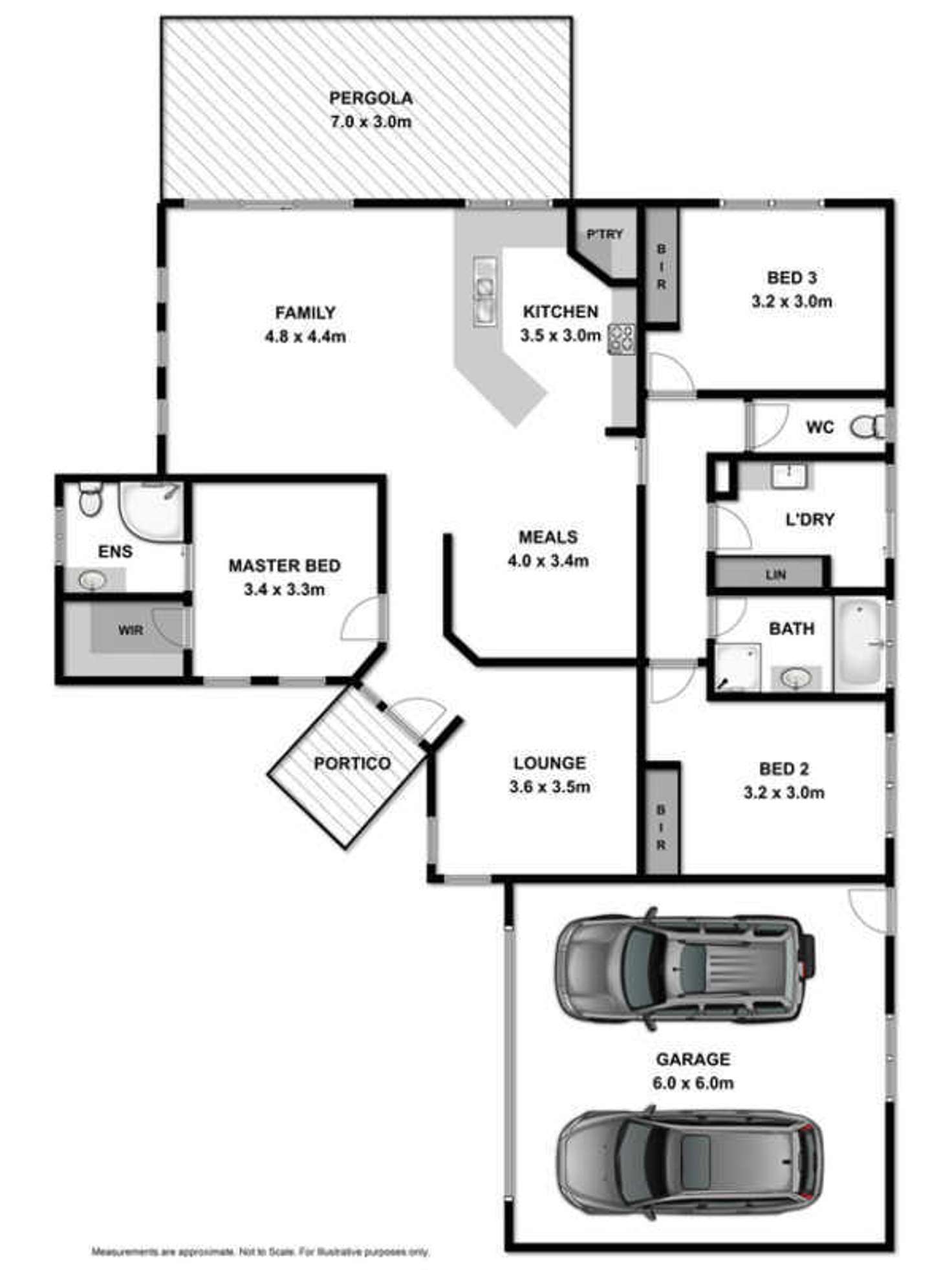 Floorplan of Homely townhouse listing, 2/12 Mulga Place, West Albury NSW 2640