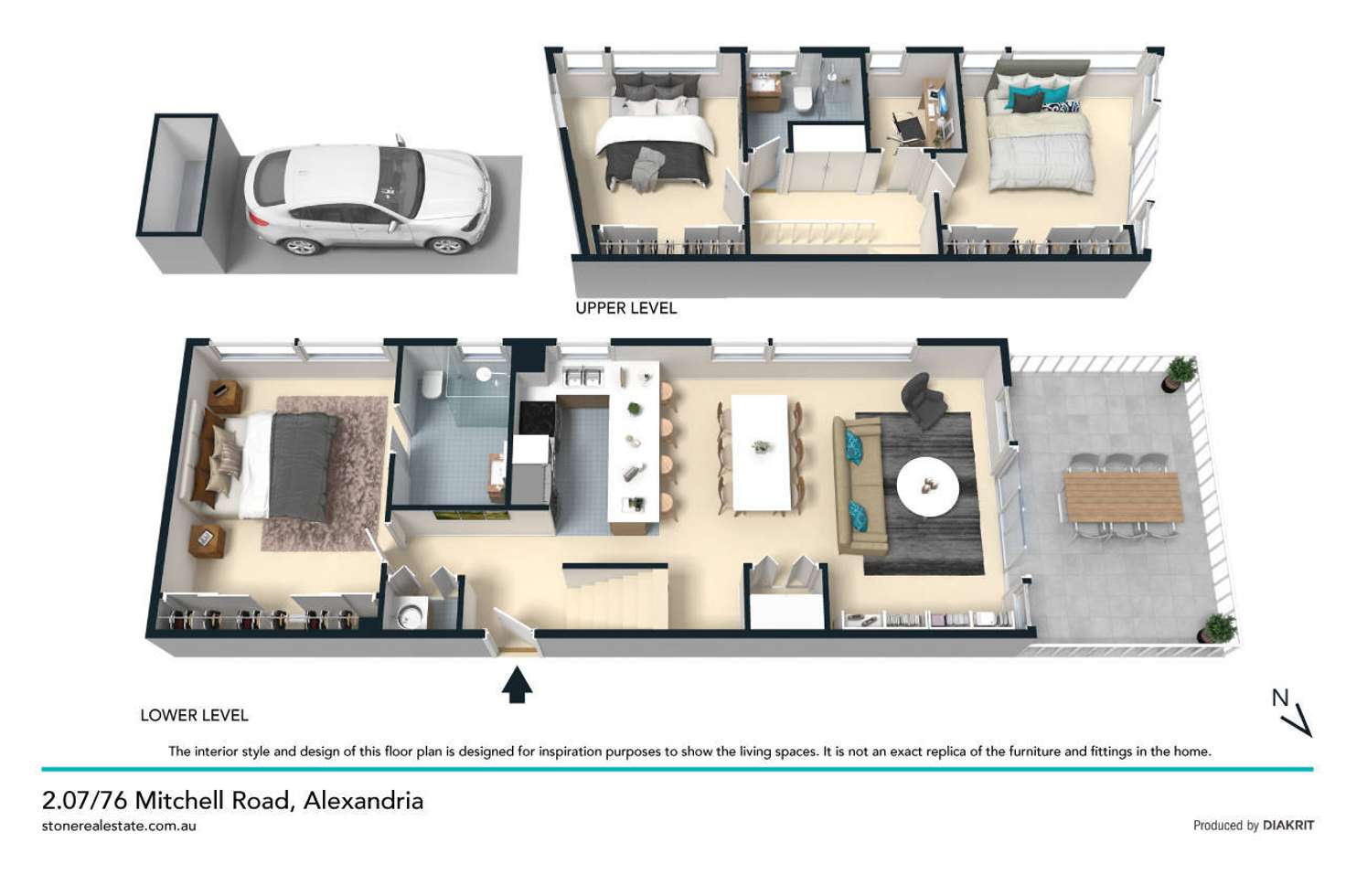 Floorplan of Homely apartment listing, 2.07/76 Mitchell Road, Alexandria NSW 2015