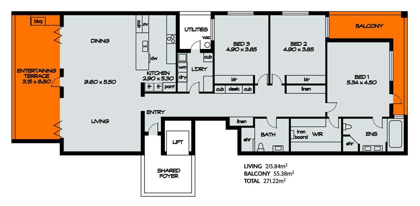 Floorplan of Homely apartment listing, 2/125 MacKinnon Parade, North Adelaide SA 5006