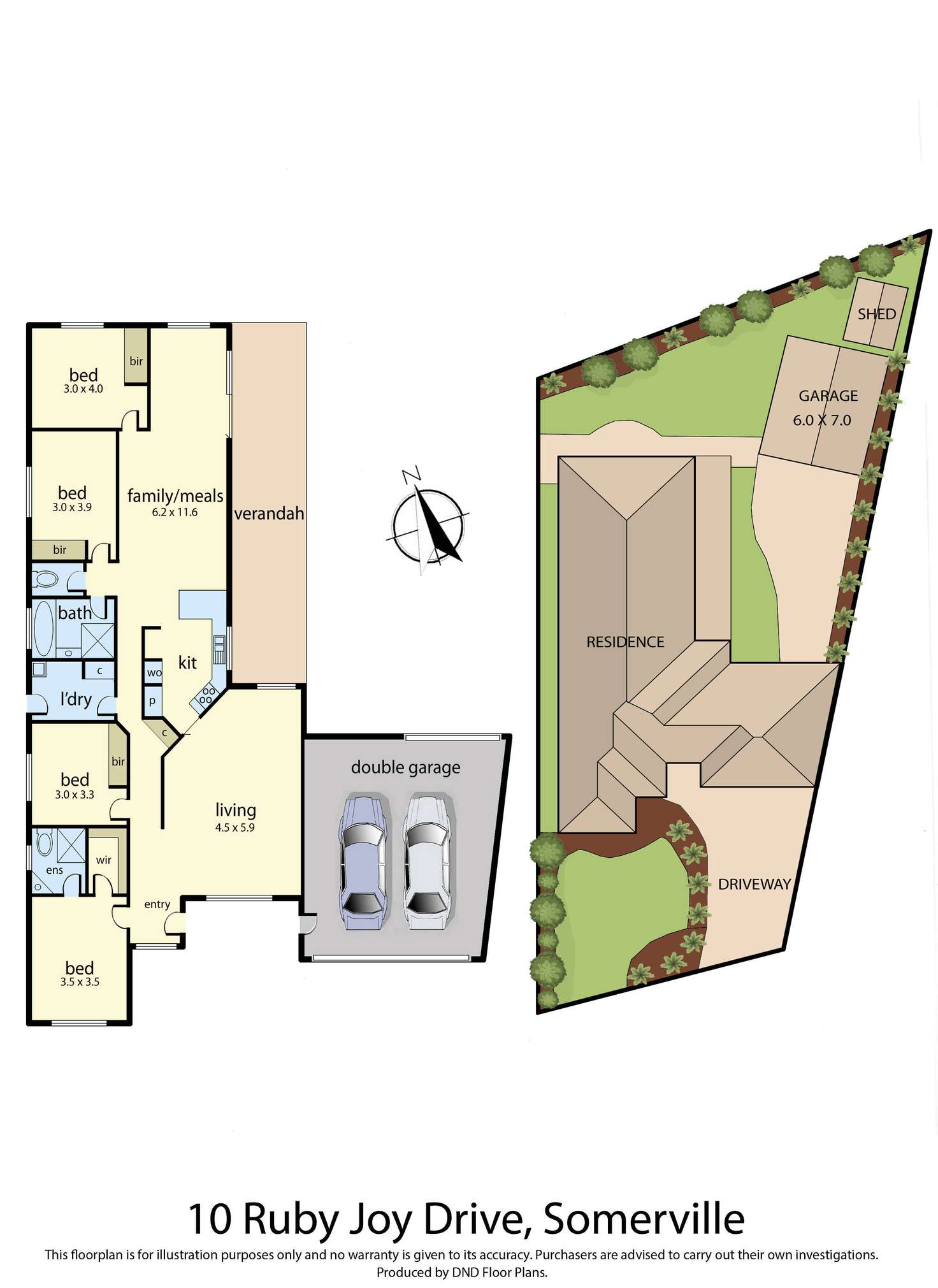Floorplan of Homely house listing, 10 Ruby Joy Drive, Somerville VIC 3912