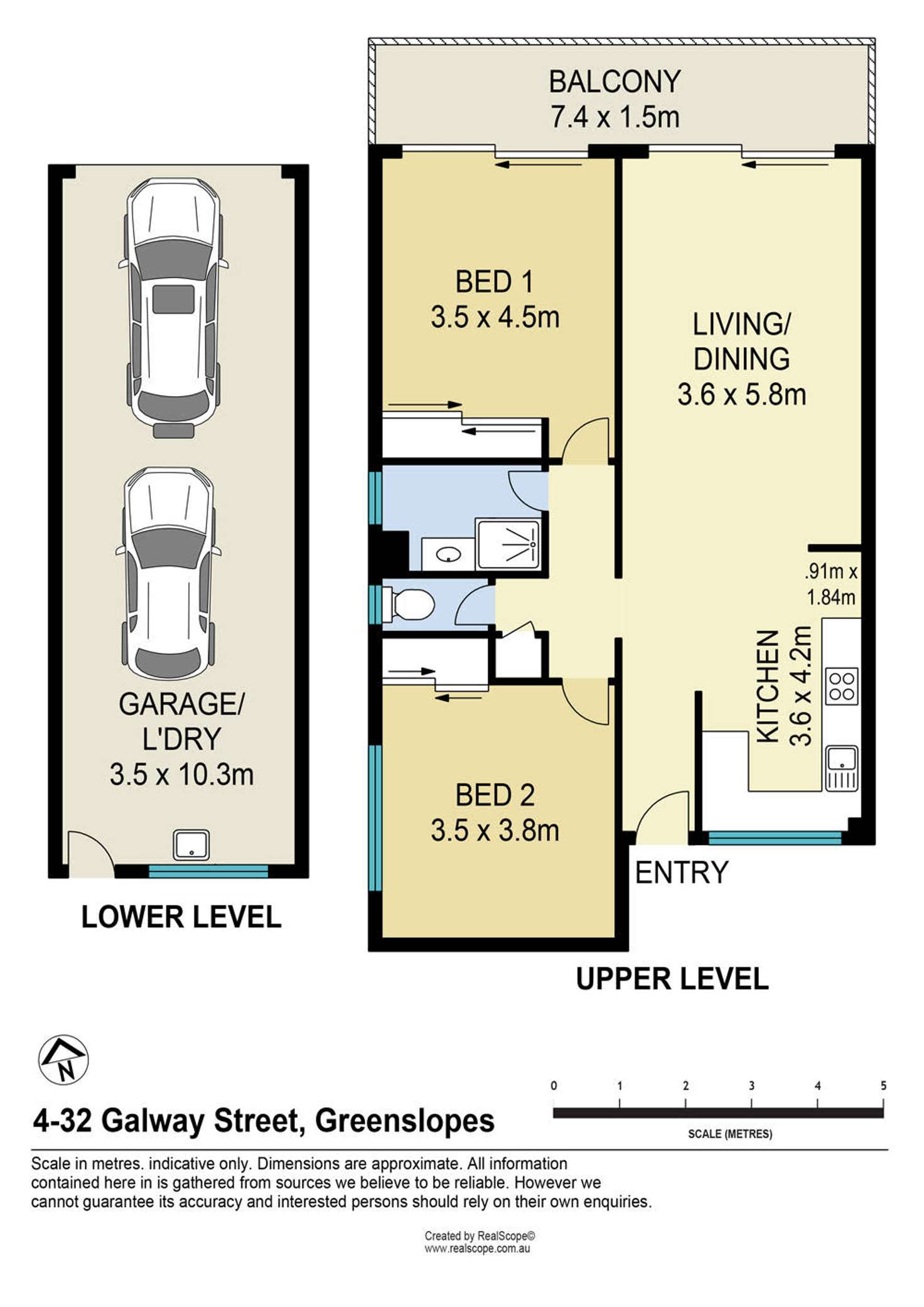 Floorplan of Homely apartment listing, 4/32 Galway Street, Greenslopes QLD 4120