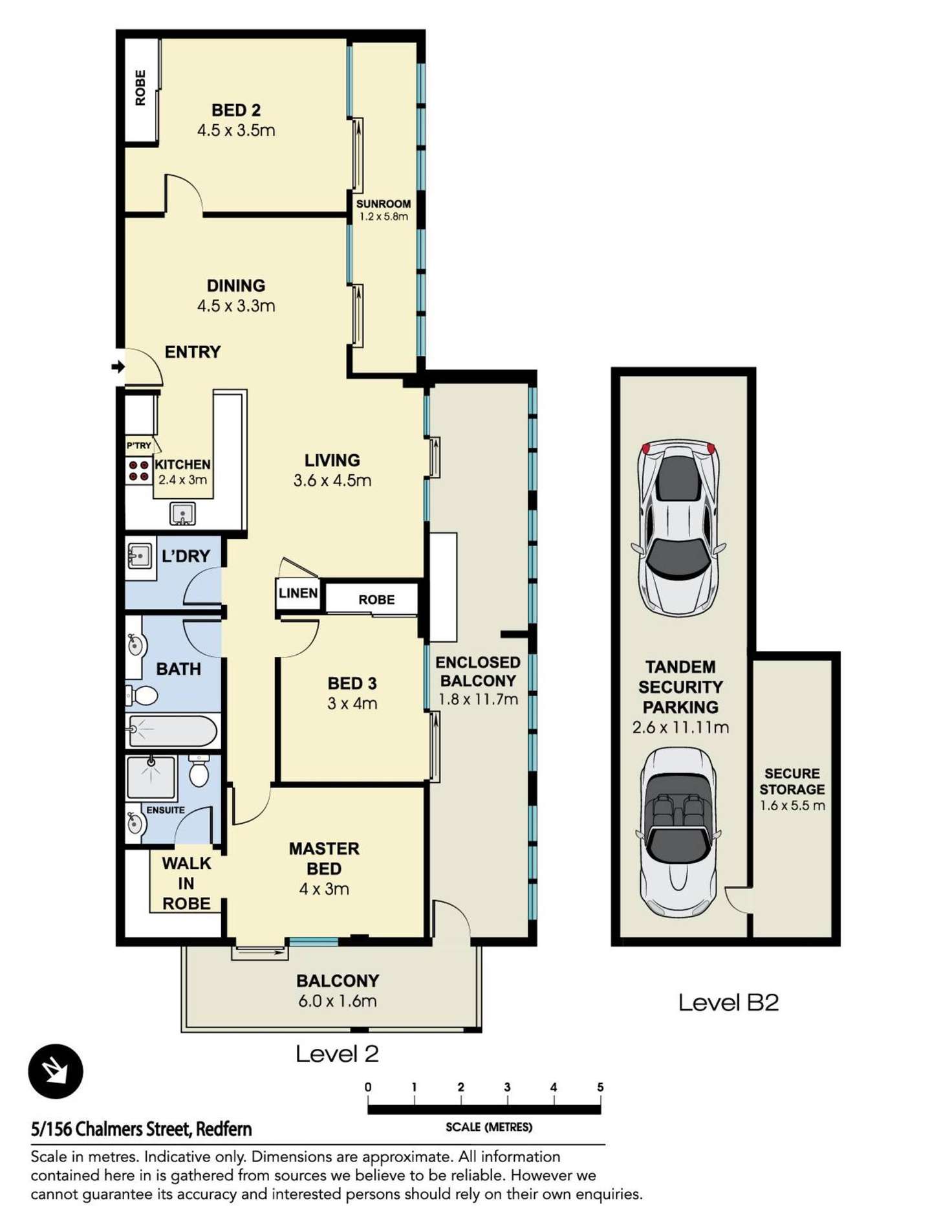 Floorplan of Homely apartment listing, 5/156 Chalmers Street, Surry Hills NSW 2010