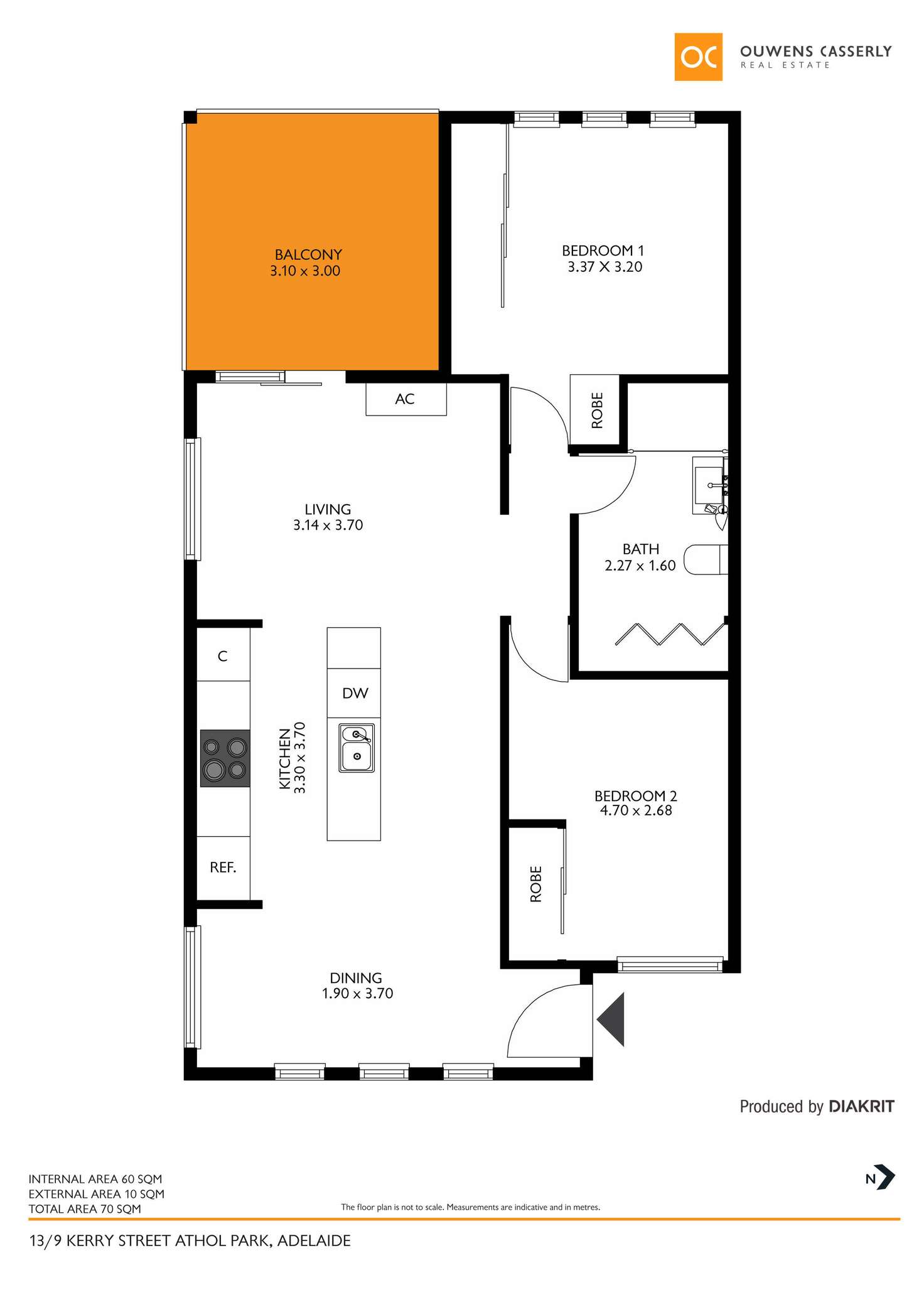 Floorplan of Homely apartment listing, 13/9 Kerry Street, Athol Park SA 5012