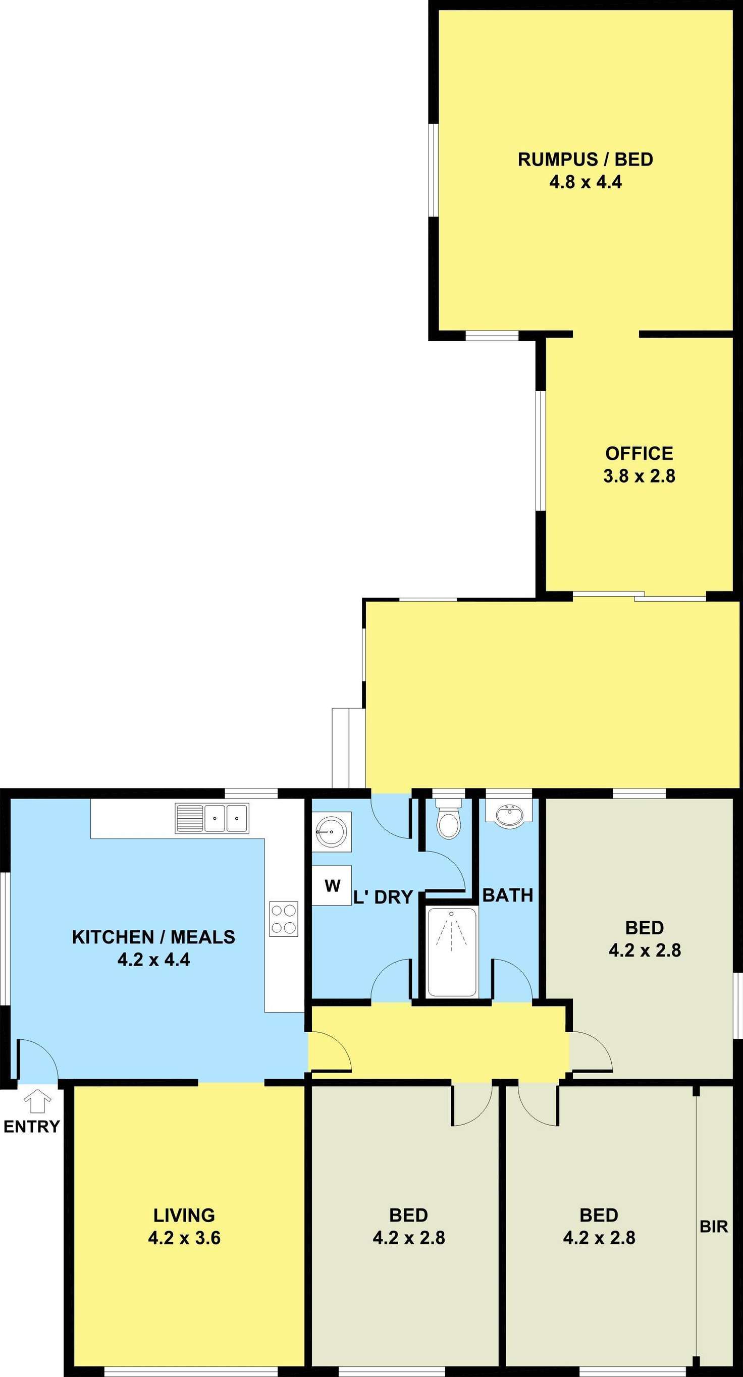 Floorplan of Homely house listing, 36 Westmere Crescent, Coolaroo VIC 3048