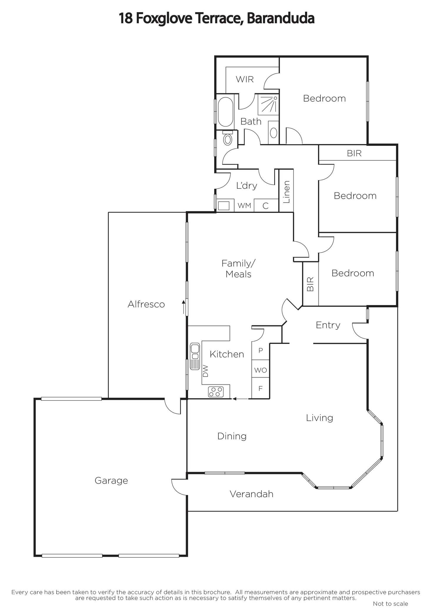 Floorplan of Homely house listing, 18 Foxglove Terrace, Baranduda VIC 3691
