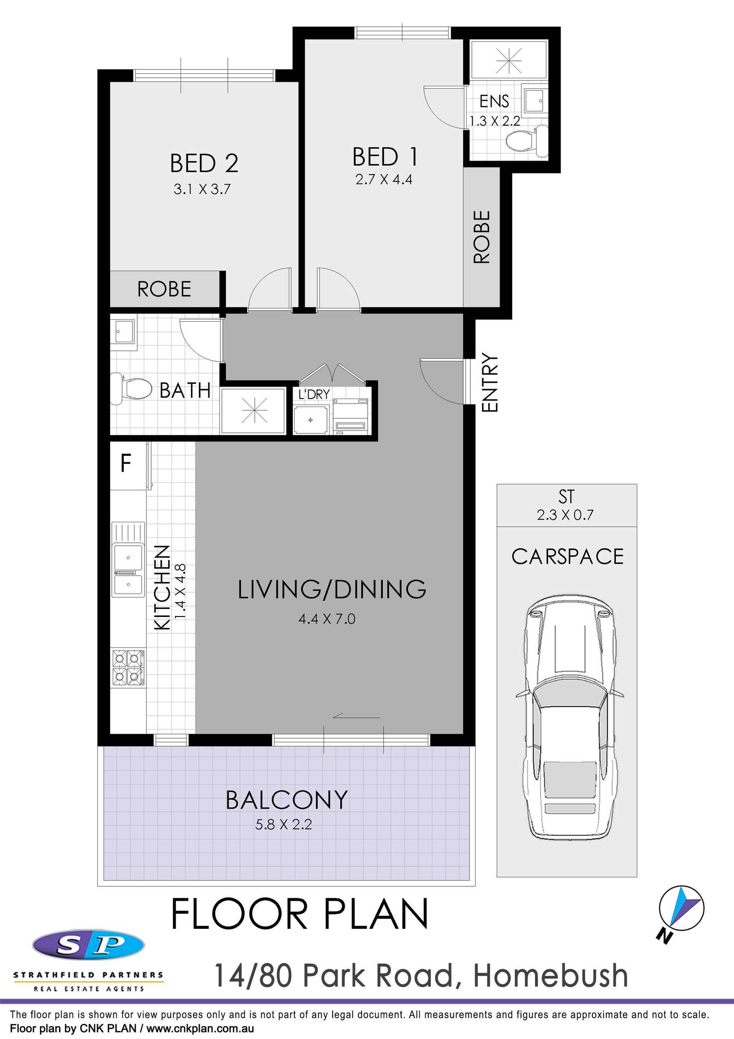 Floorplan of Homely apartment listing, 14/80 Park Road, Homebush NSW 2140