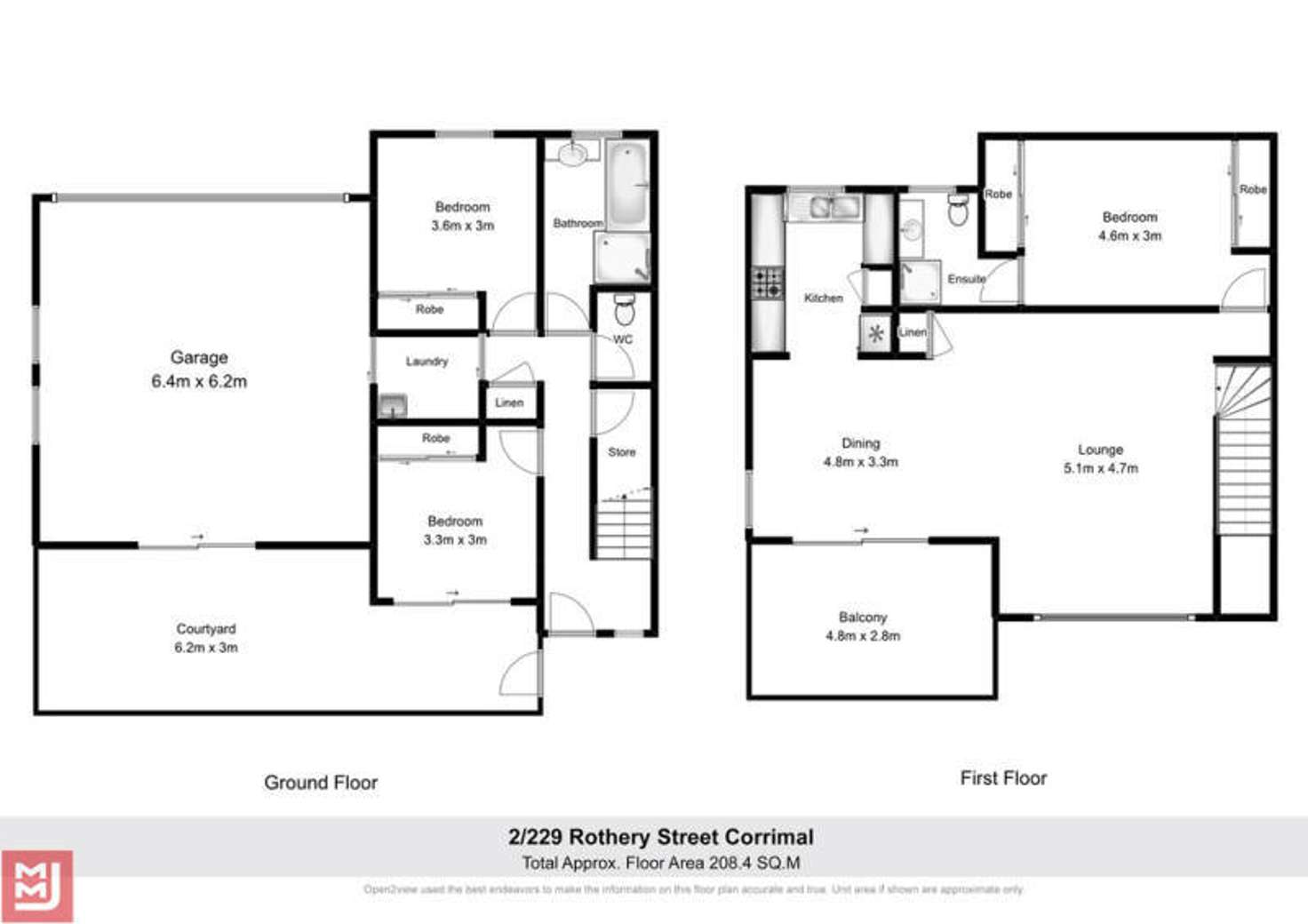 Floorplan of Homely townhouse listing, 2/229 Rothery Street, Corrimal NSW 2518