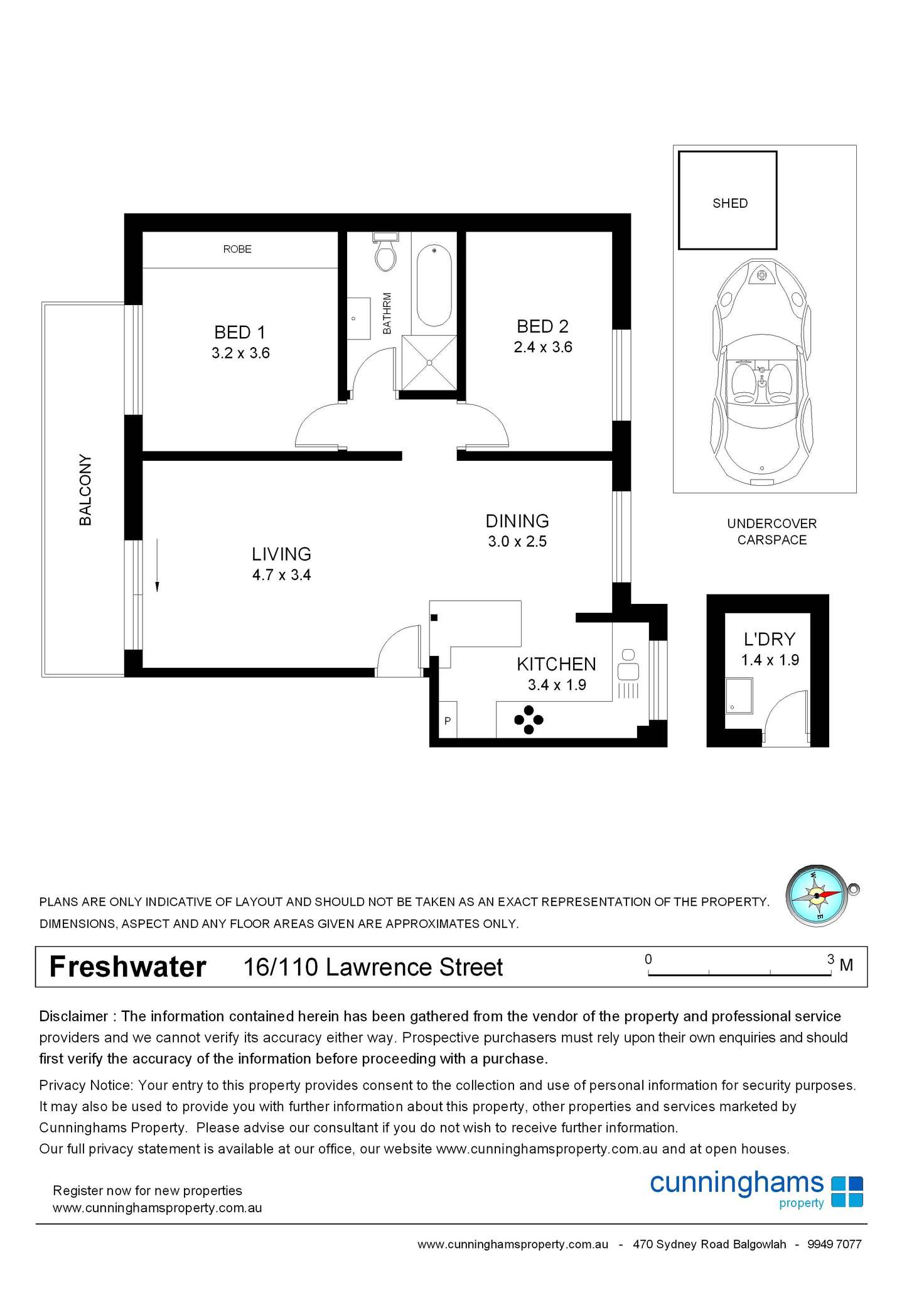 Floorplan of Homely apartment listing, 16/110 Lawrence Street, Freshwater NSW 2096