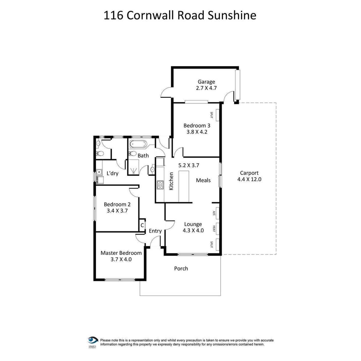 Floorplan of Homely house listing, 116 Cornwall Road, Sunshine VIC 3020