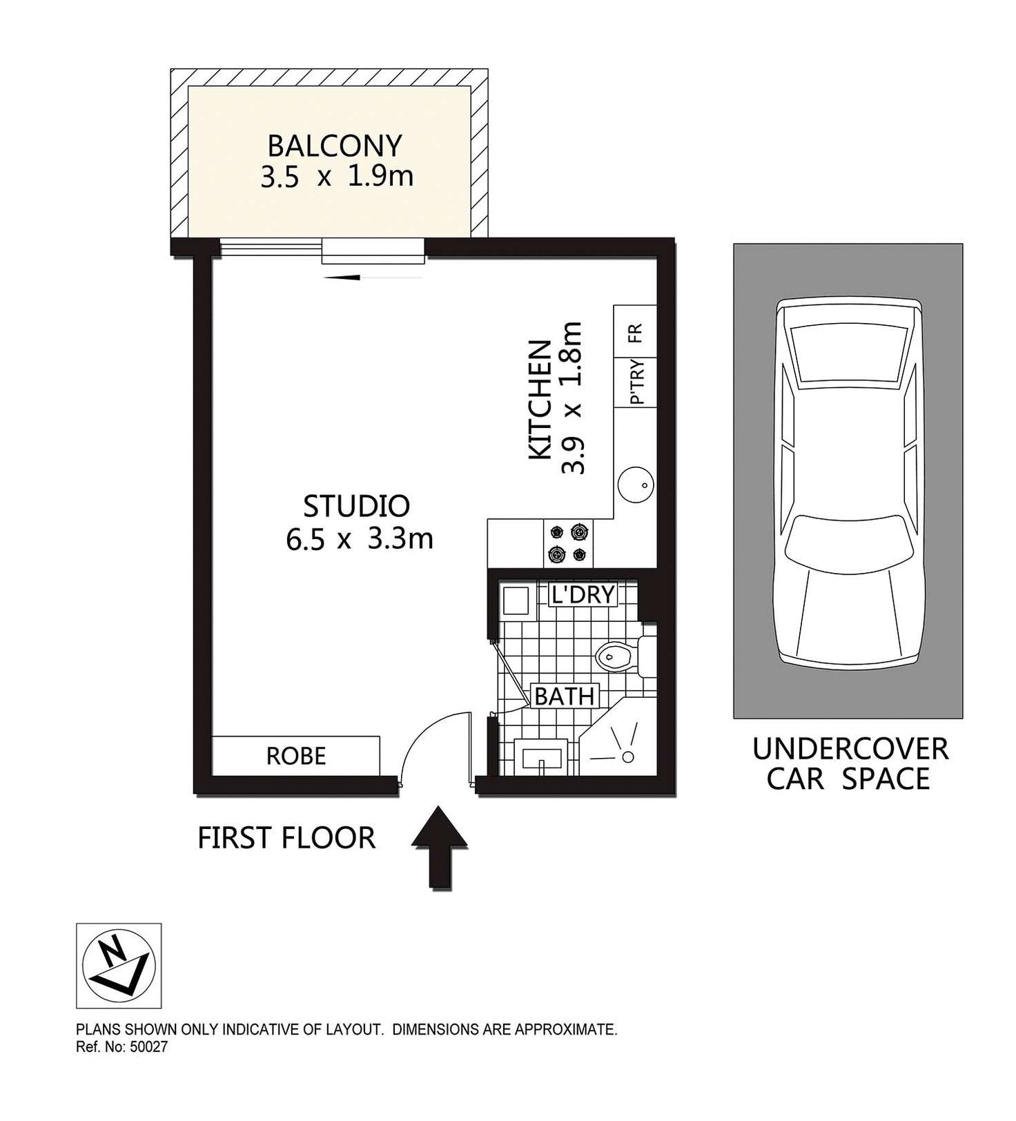 Floorplan of Homely studio listing, 11/8 Cavill Avenue, Ashfield NSW 2131