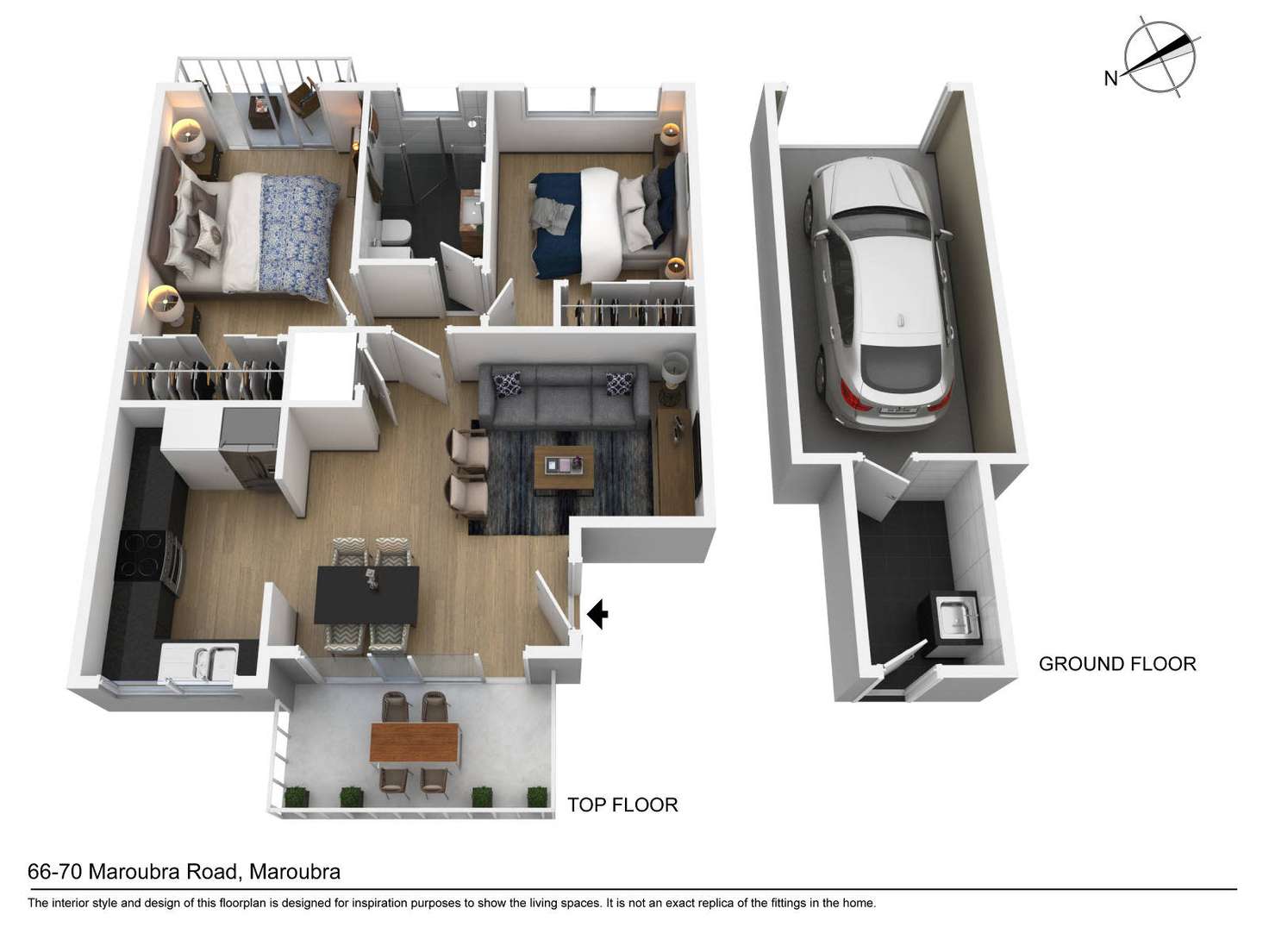 Floorplan of Homely apartment listing, 14/66-70 Maroubra Road, Maroubra NSW 2035