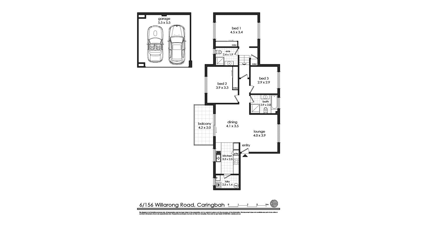 Floorplan of Homely unit listing, 6/156 Willarong Road, Caringbah NSW 2229