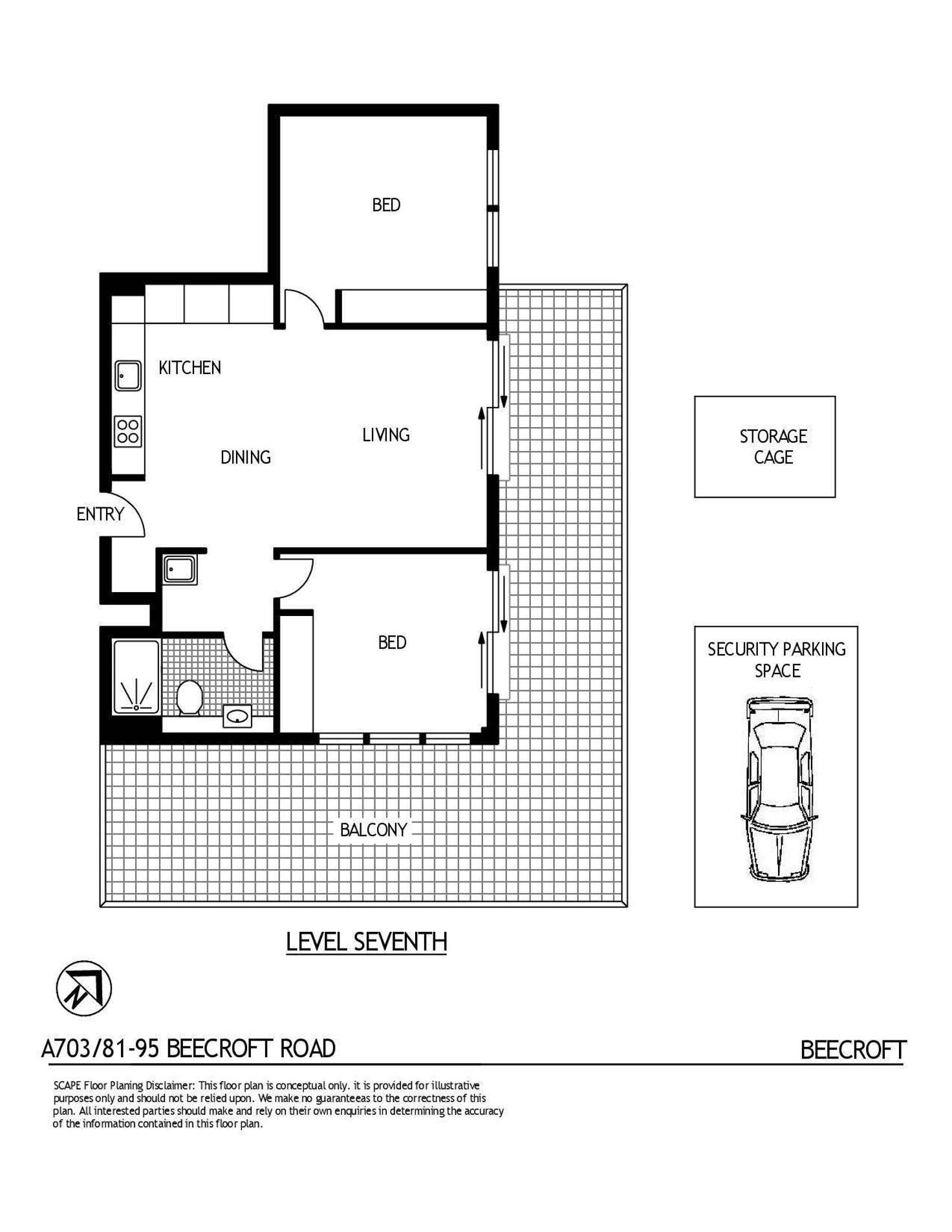 Floorplan of Homely apartment listing, 1.603/18 Hannah Street, Beecroft NSW 2119