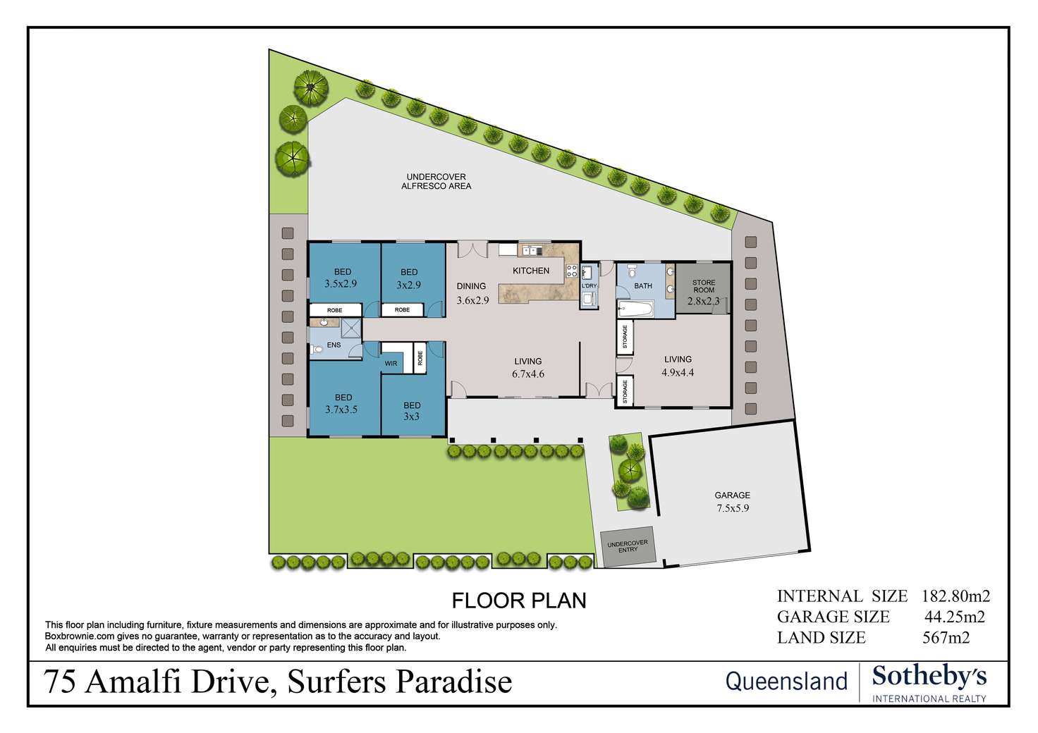 Floorplan of Homely house listing, 75 Amalfi Drive, Isle Of Capri QLD 4217