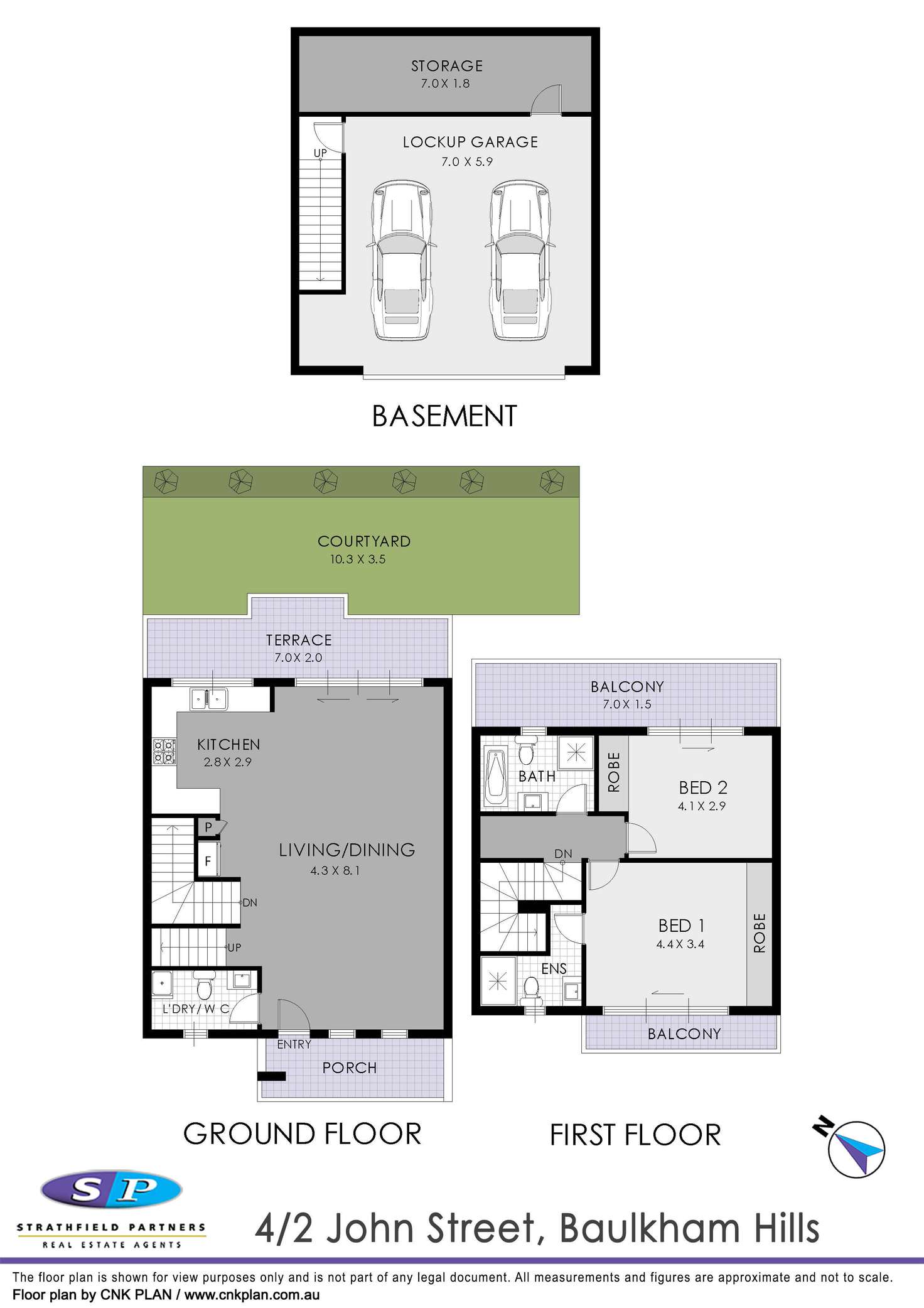 Floorplan of Homely townhouse listing, 4/22 John Street, Baulkham Hills NSW 2153