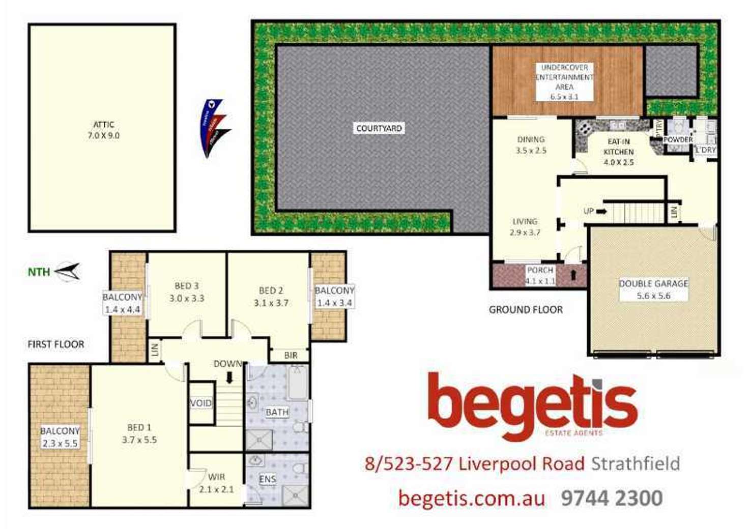 Floorplan of Homely townhouse listing, 8/523-527 Liverpool Road, Strathfield NSW 2135