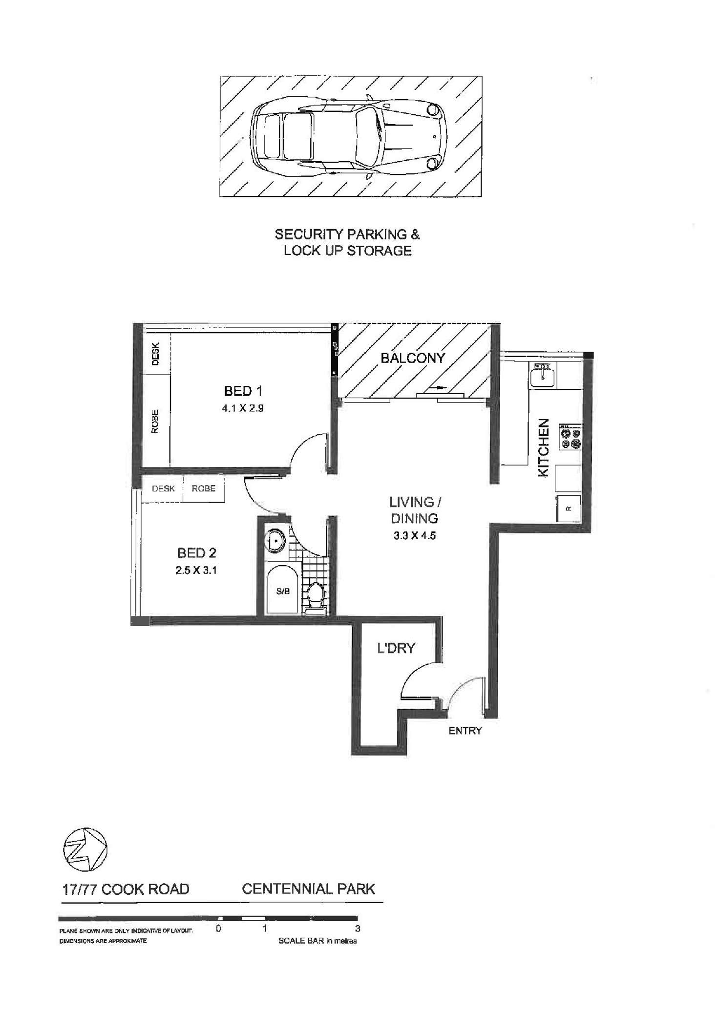 Floorplan of Homely apartment listing, Unit 17/77 Cook Road, Centennial Park NSW 2021