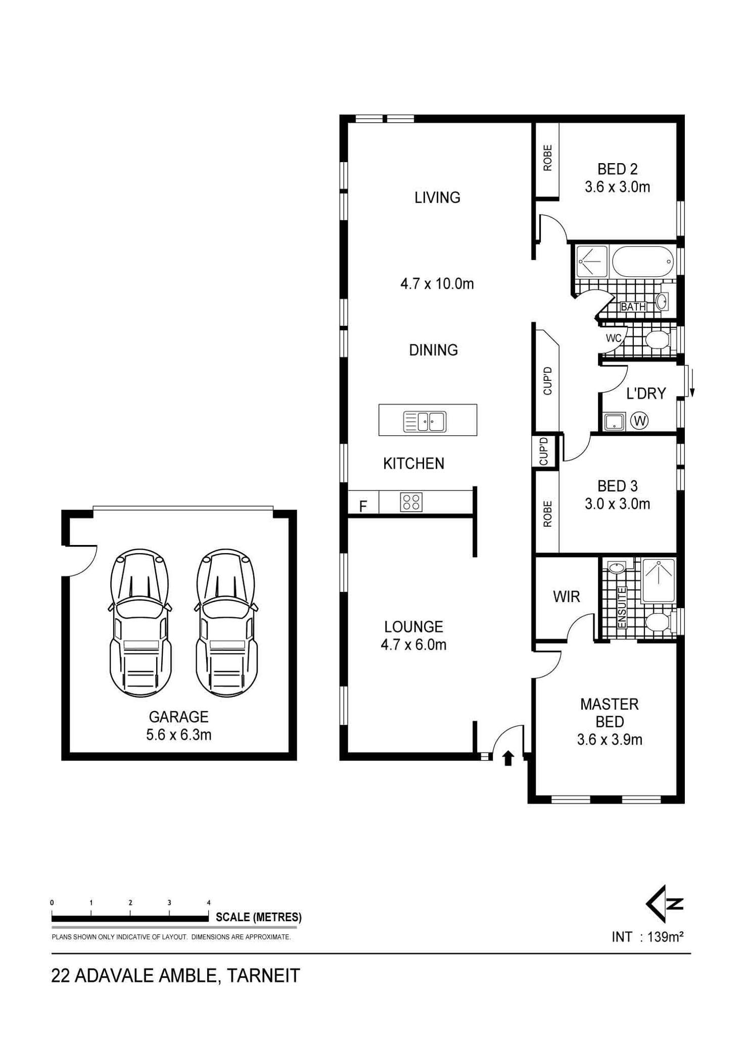 Floorplan of Homely house listing, 22 Adavale Amble, Tarneit VIC 3029