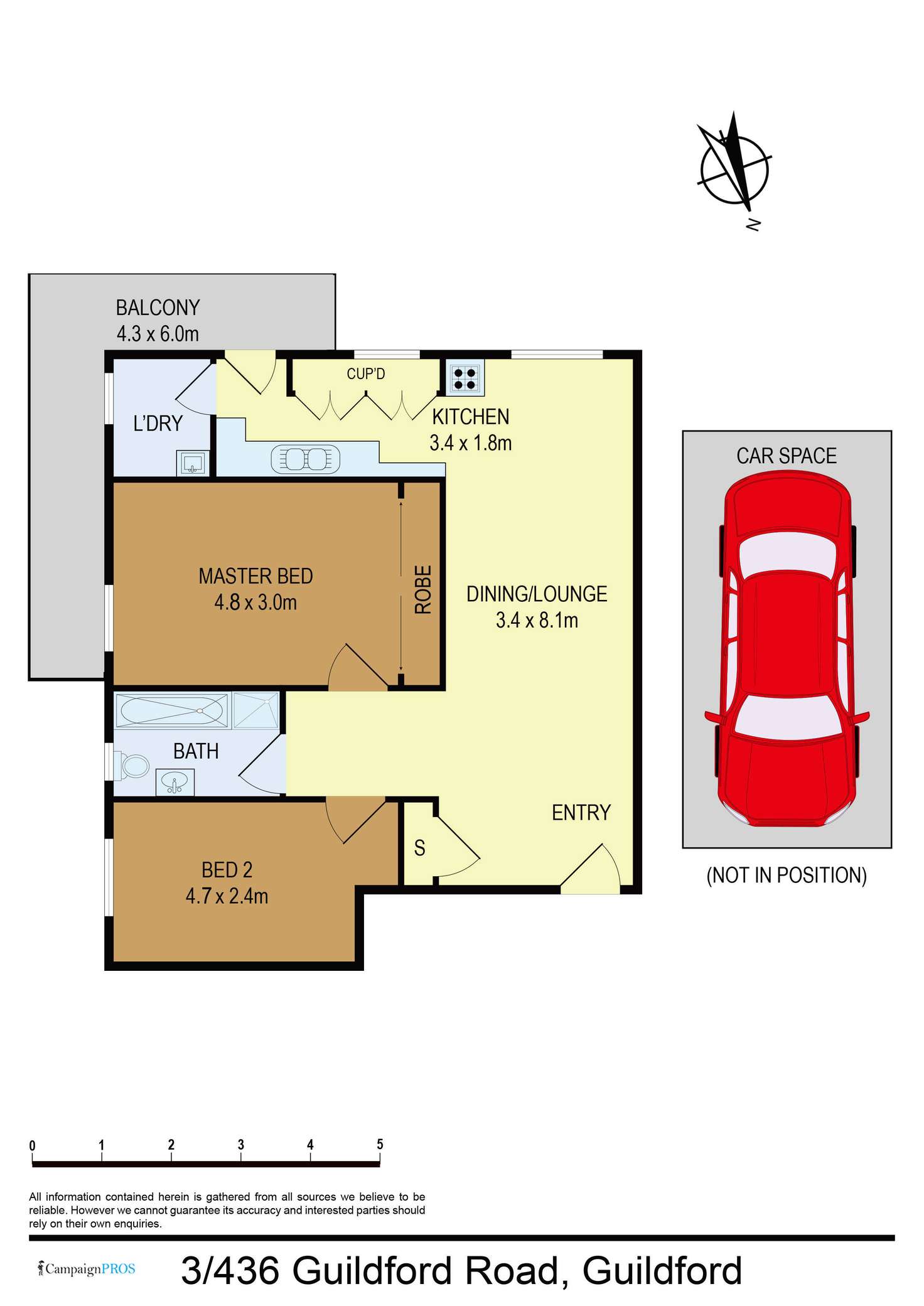 Floorplan of Homely unit listing, 3/436 Guildford Road, Guildford NSW 2161