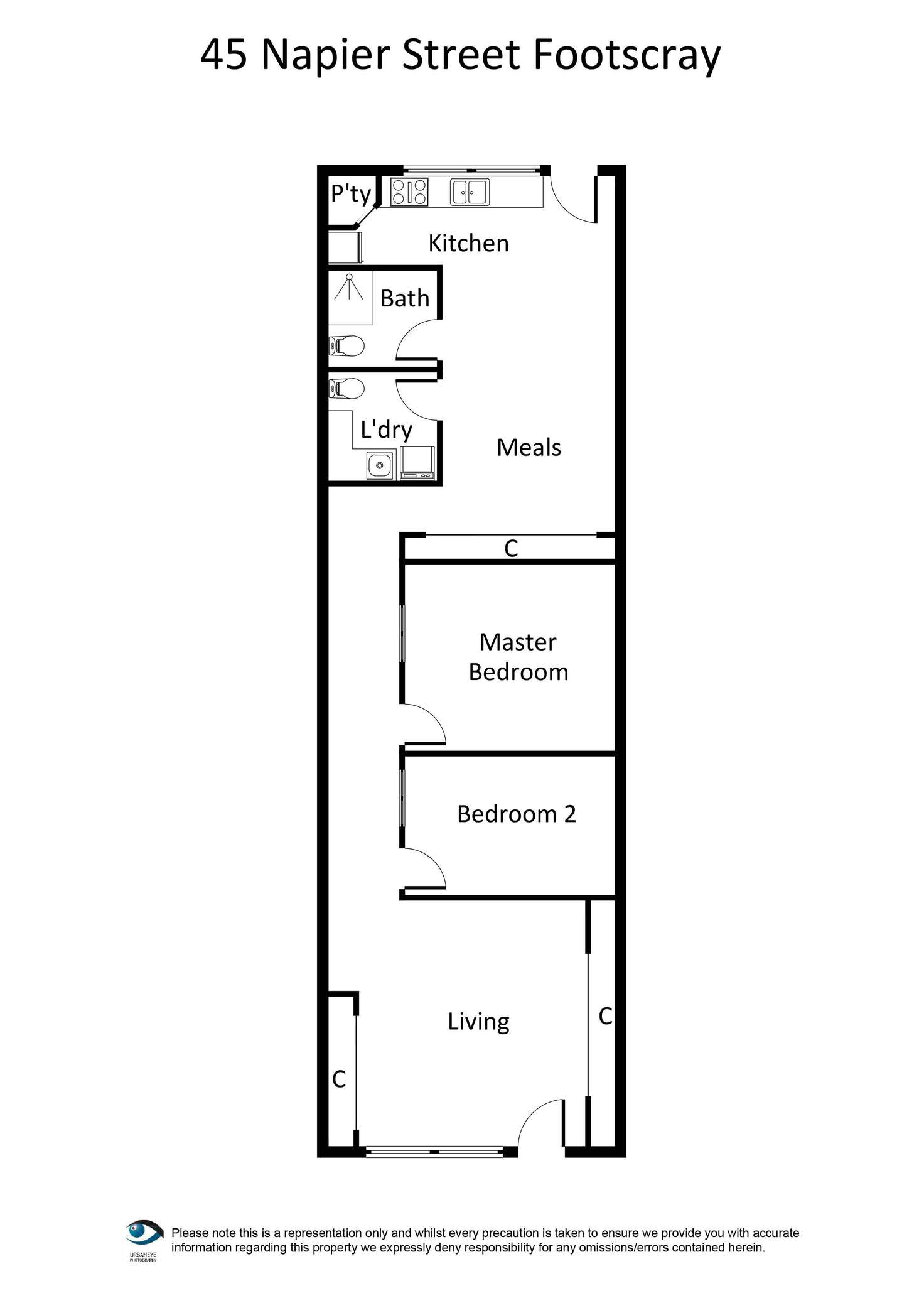 Floorplan of Homely apartment listing, 45 Napier Street, Footscray VIC 3011