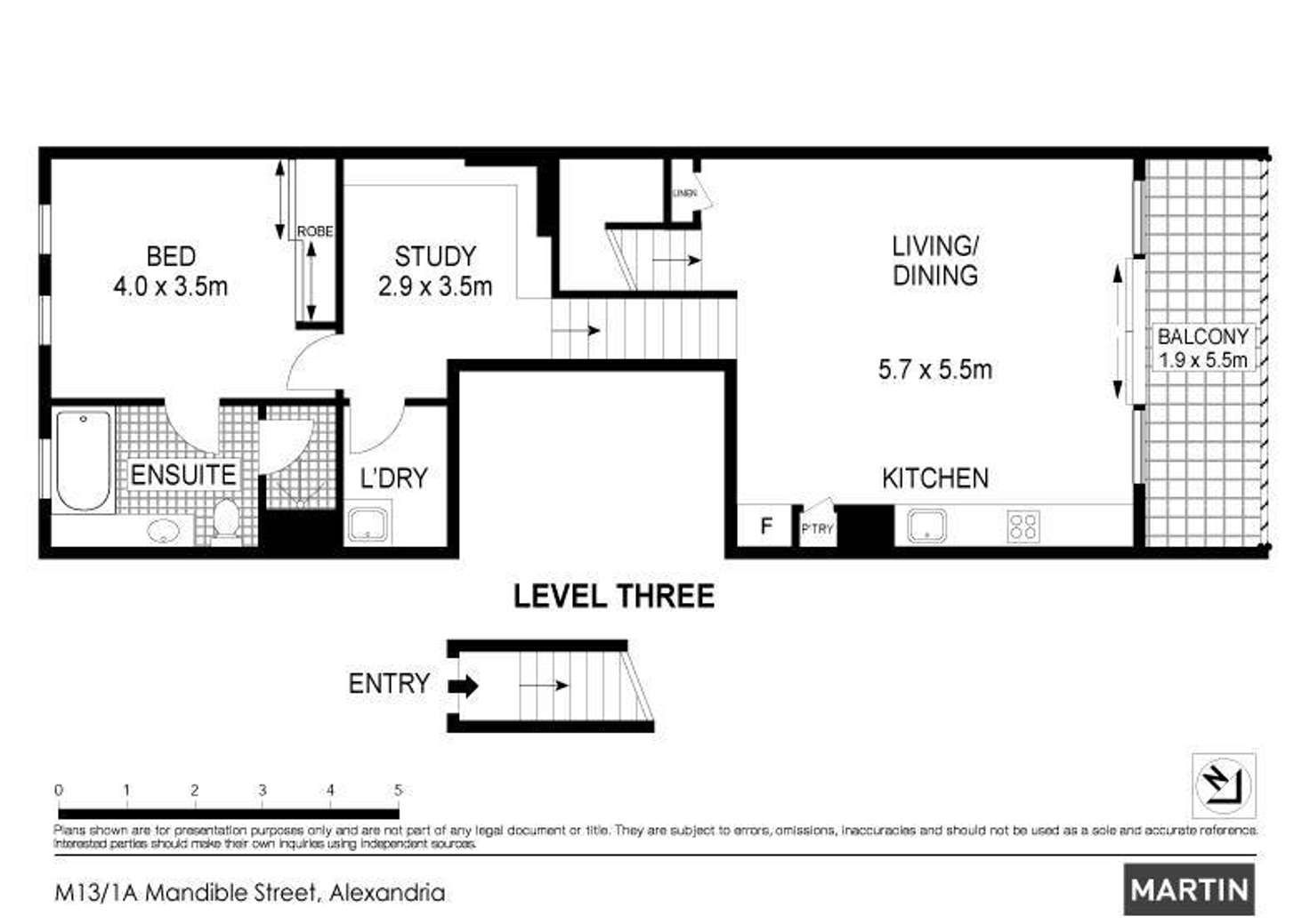 Floorplan of Homely apartment listing, M13/1A Mandible Street, Alexandria NSW 2015