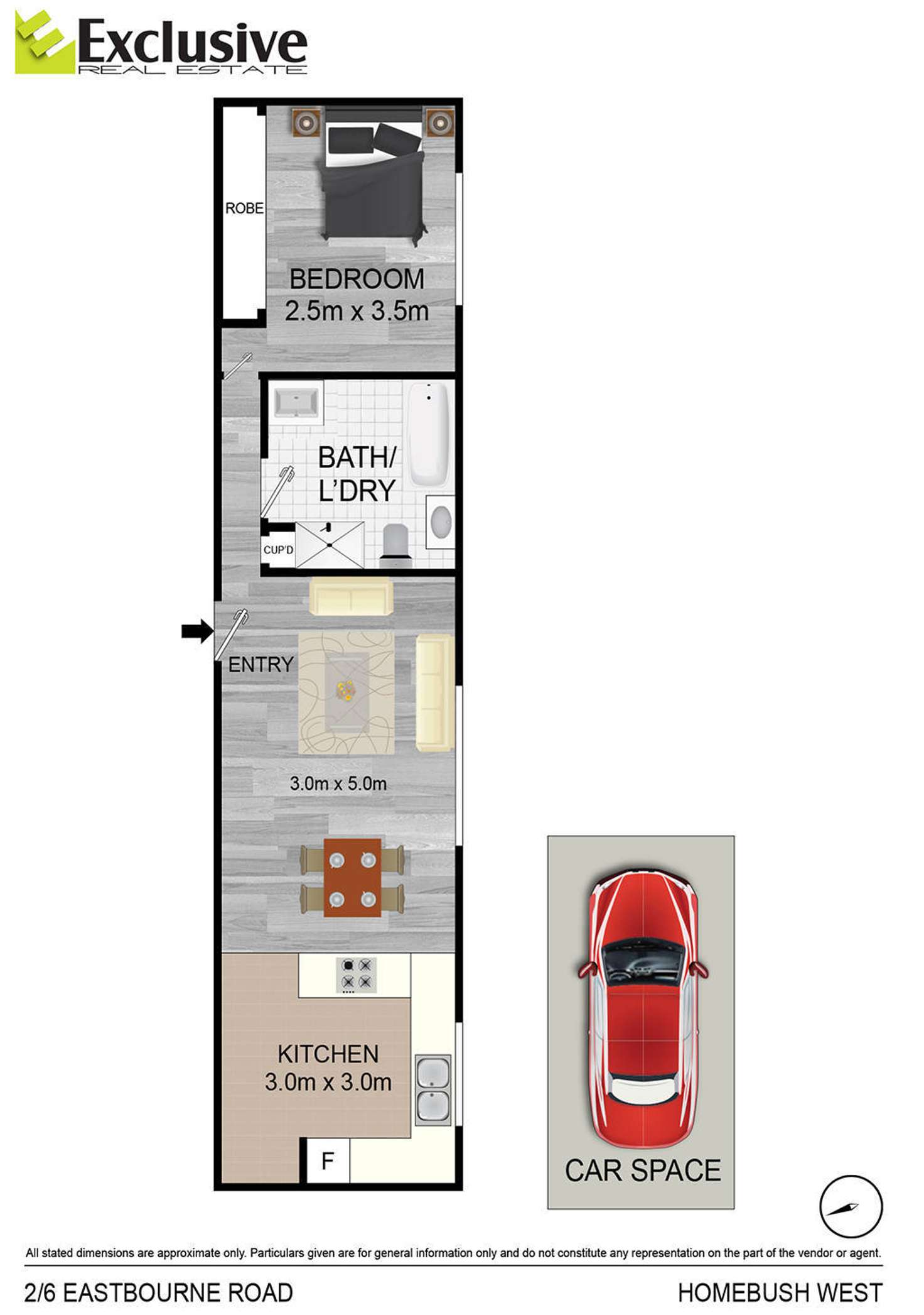 Floorplan of Homely apartment listing, 2/6 Eastbourne Road, Homebush West NSW 2140