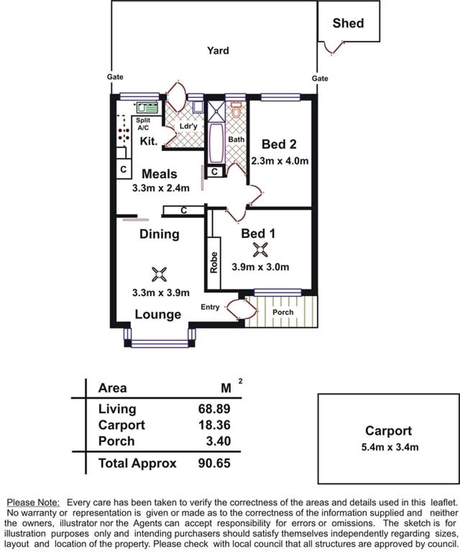Floorplan of Homely unit listing, 5/15 Ozone Street, Alberton SA 5014