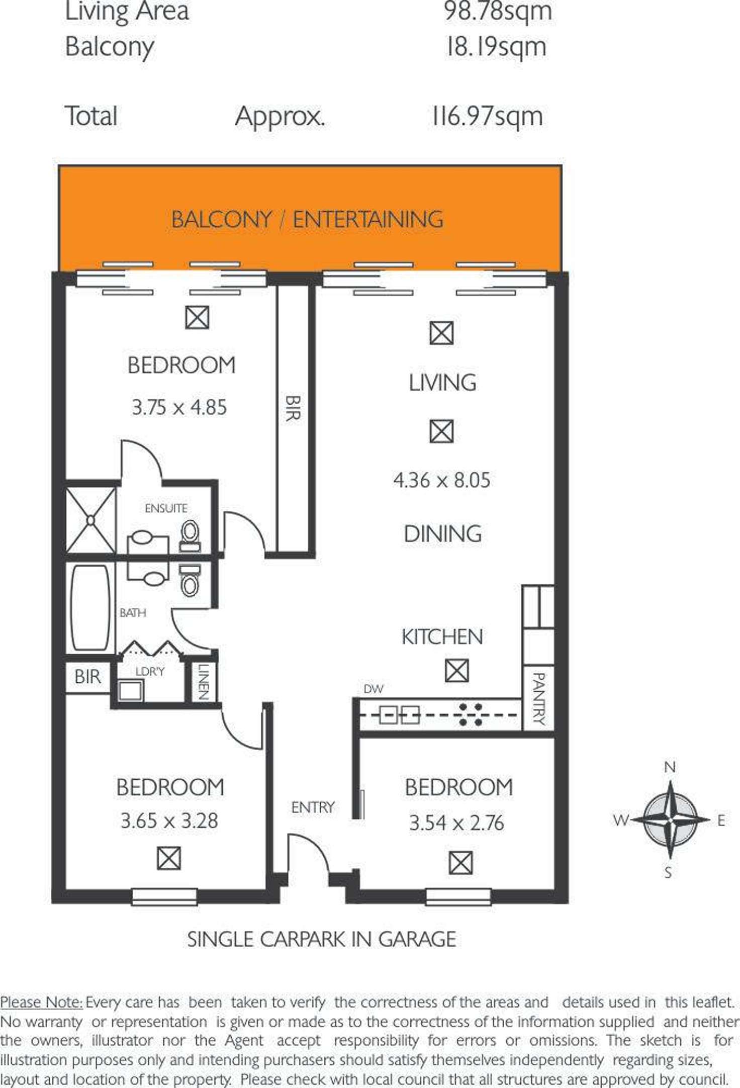Floorplan of Homely apartment listing, 402/293 Angas Street, Adelaide SA 5000