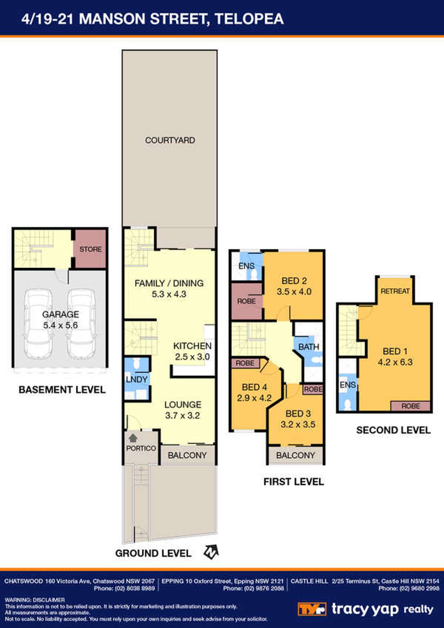 Floorplan of Homely townhouse listing, 4/19-21 Manson Street, Telopea NSW 2117