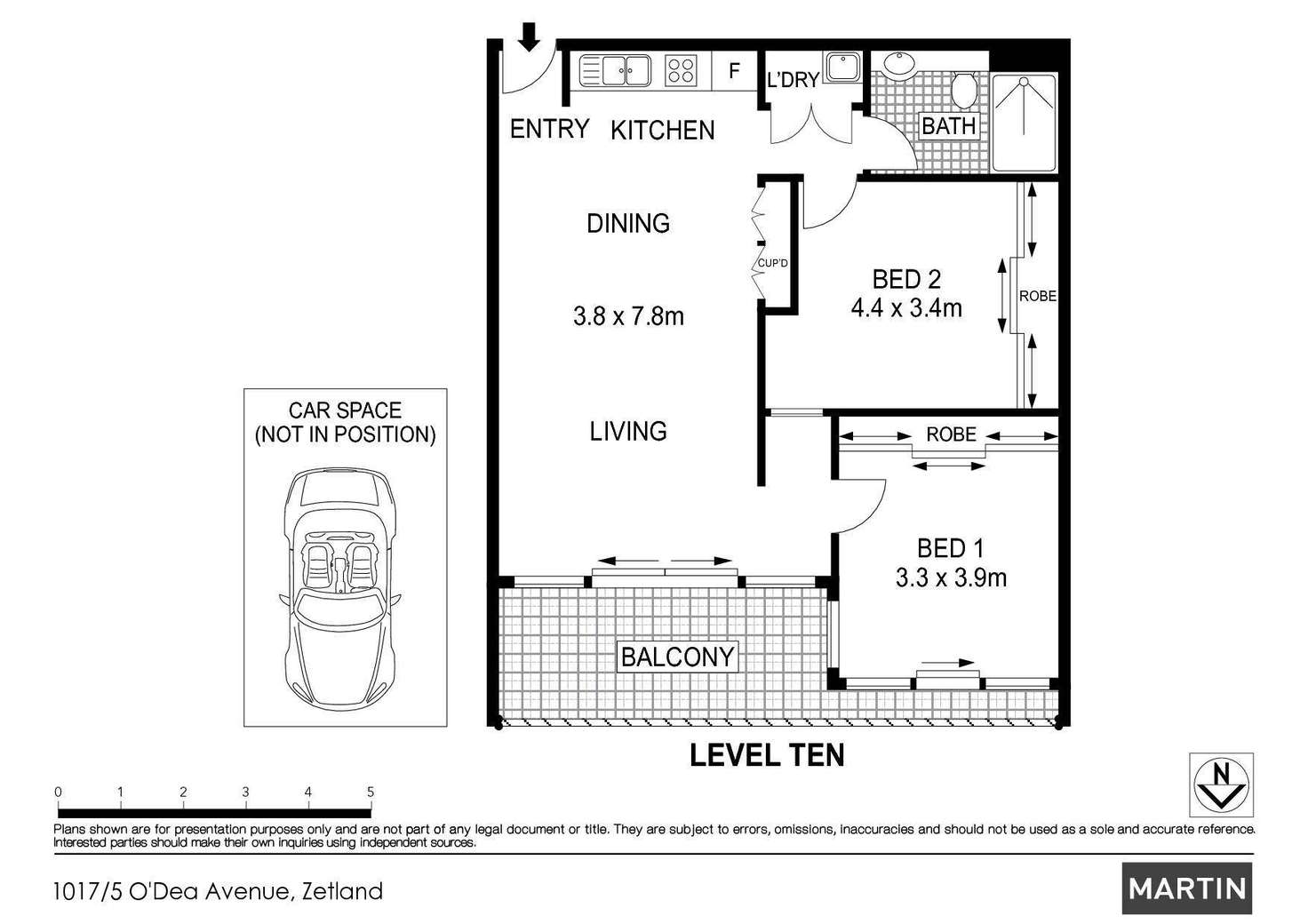 Floorplan of Homely apartment listing, 1017/5 O'Dea Avenue, Zetland NSW 2017