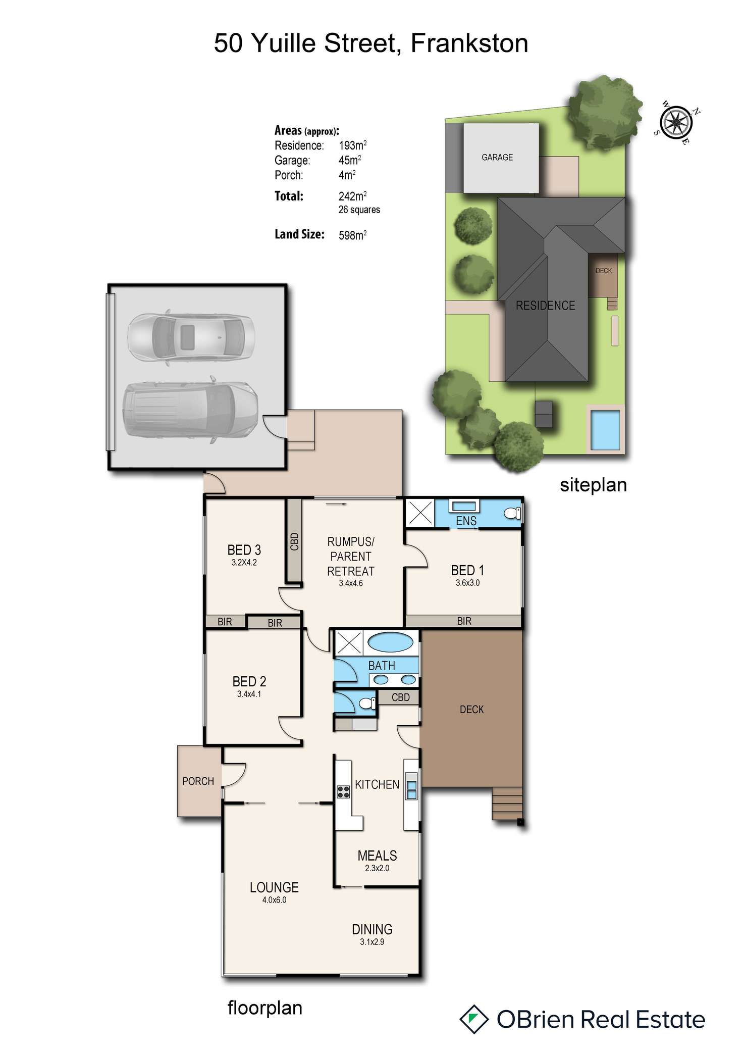 Floorplan of Homely house listing, 50 Yuille Street, Frankston VIC 3199