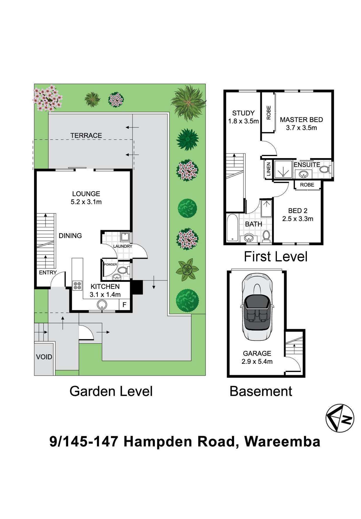 Floorplan of Homely townhouse listing, 9/145-147 Hampden Road, Wareemba NSW 2046