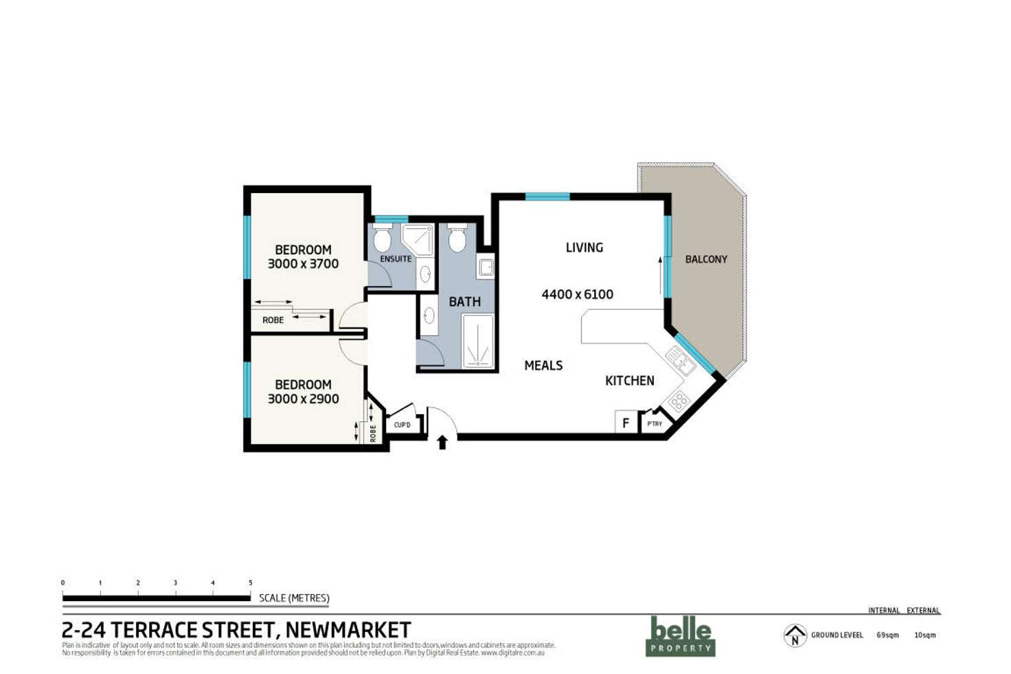 Floorplan of Homely unit listing, 2/24 Terrace Street, Newmarket QLD 4051