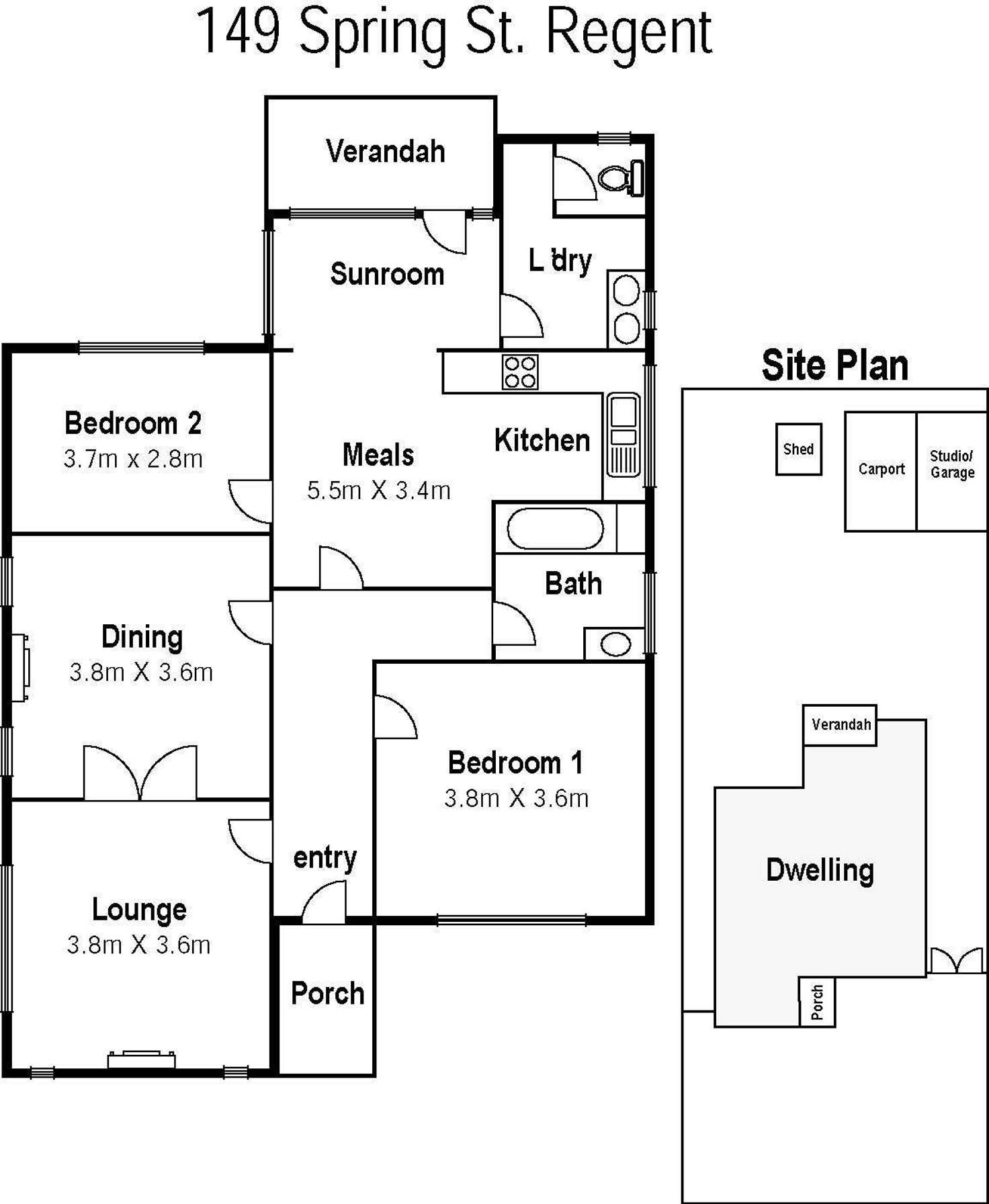 Floorplan of Homely house listing, 149 Spring Street, Reservoir VIC 3073