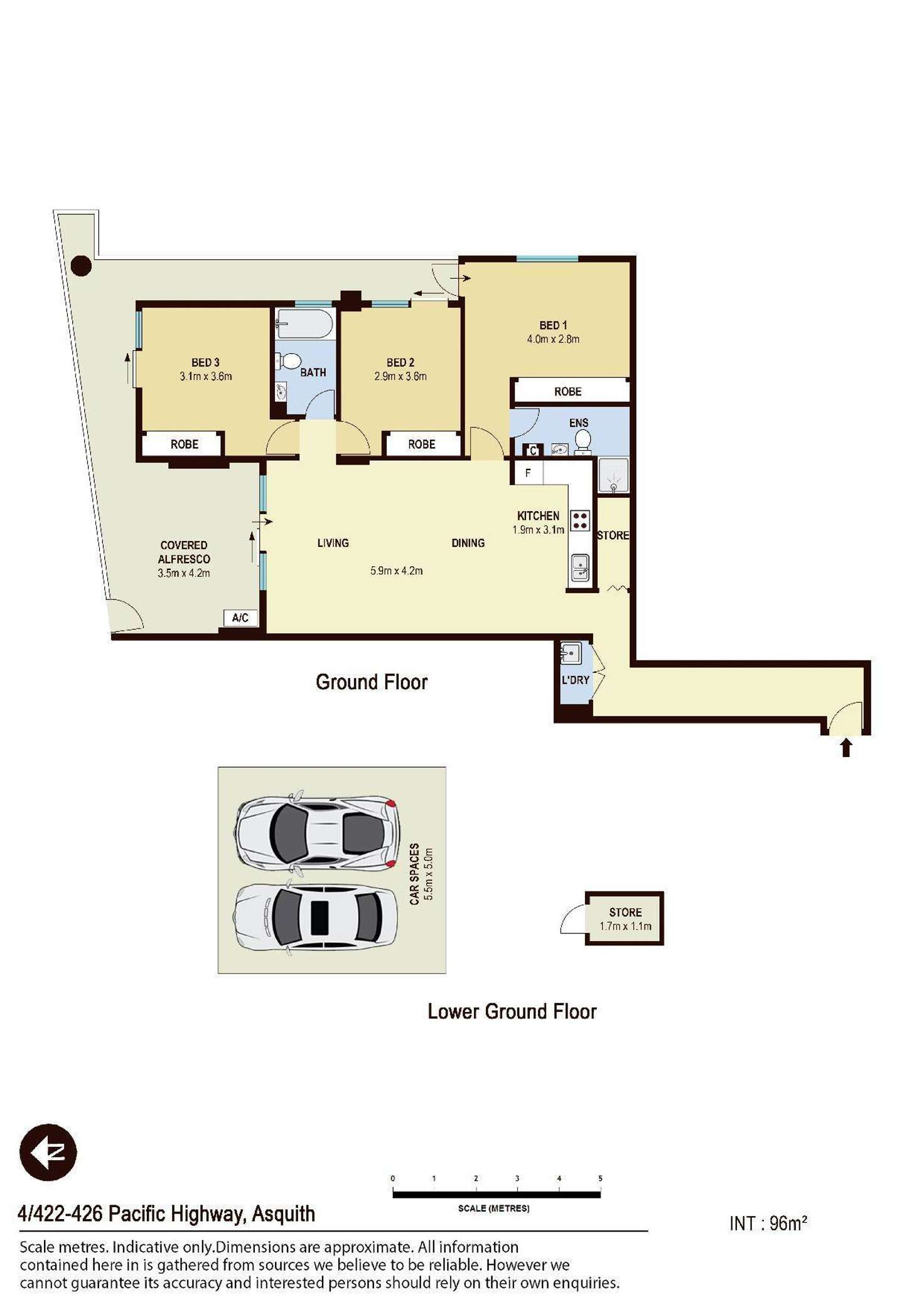 Floorplan of Homely apartment listing, 4/422-426 Peats Ferry Road, Asquith NSW 2077