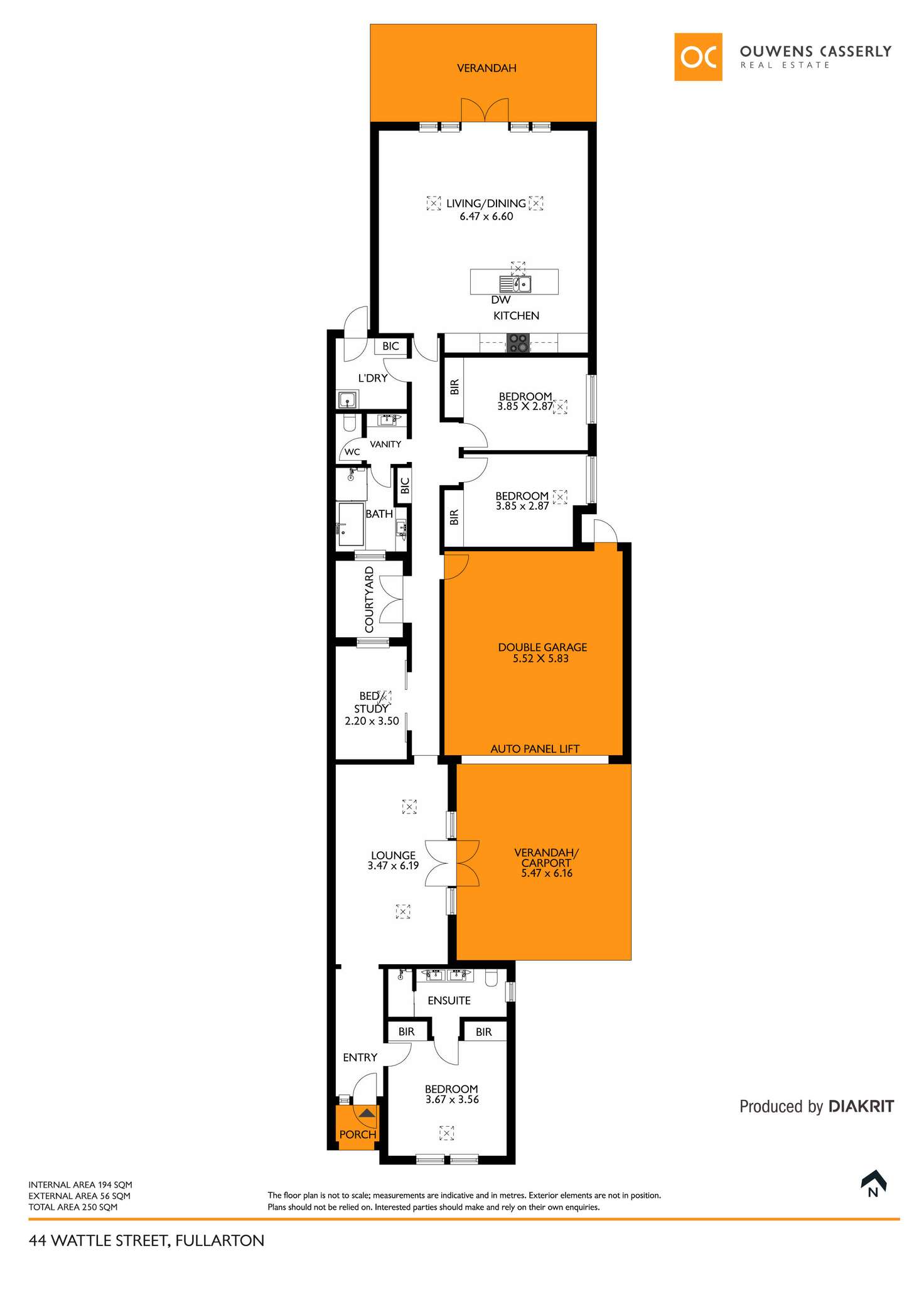 Floorplan of Homely semiDetached listing, 44 Wattle Street, Fullarton SA 5063